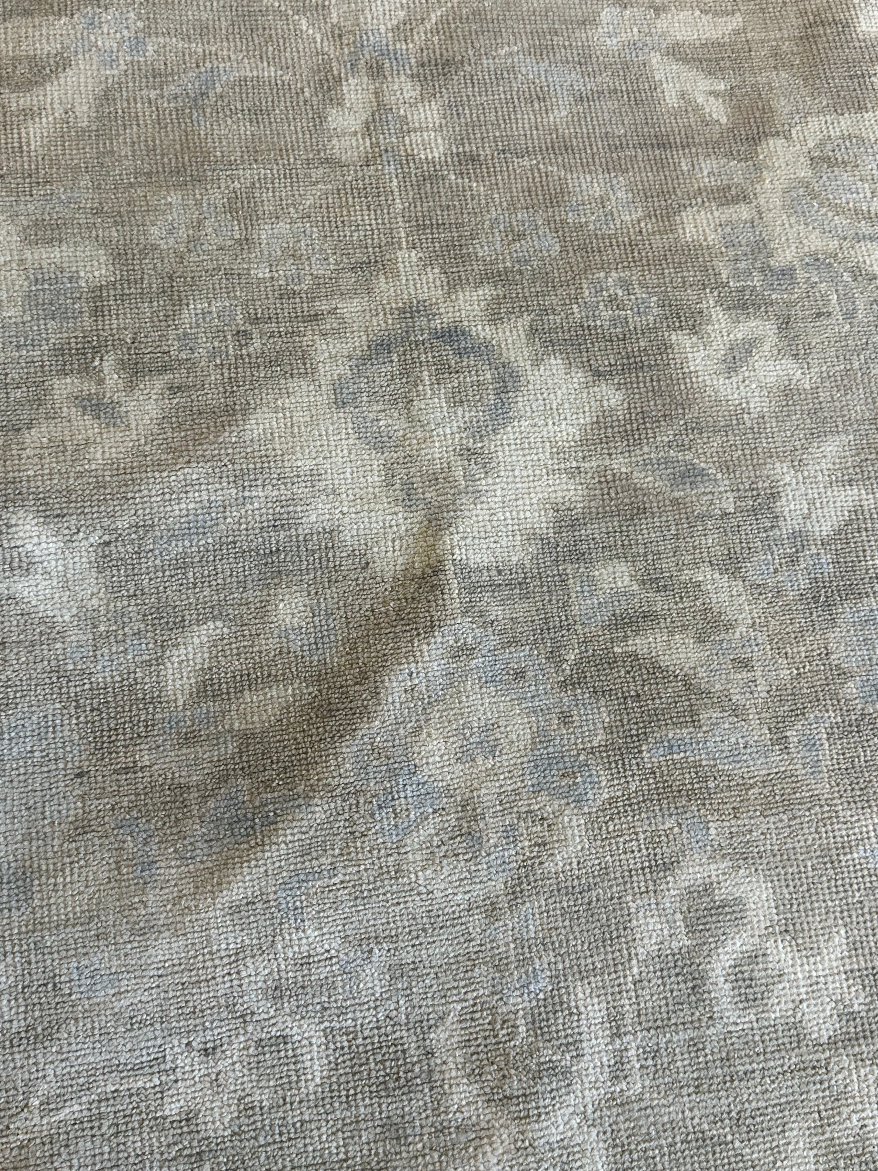 Gillian 10x14 Grey Hand-Knotted Oushak
