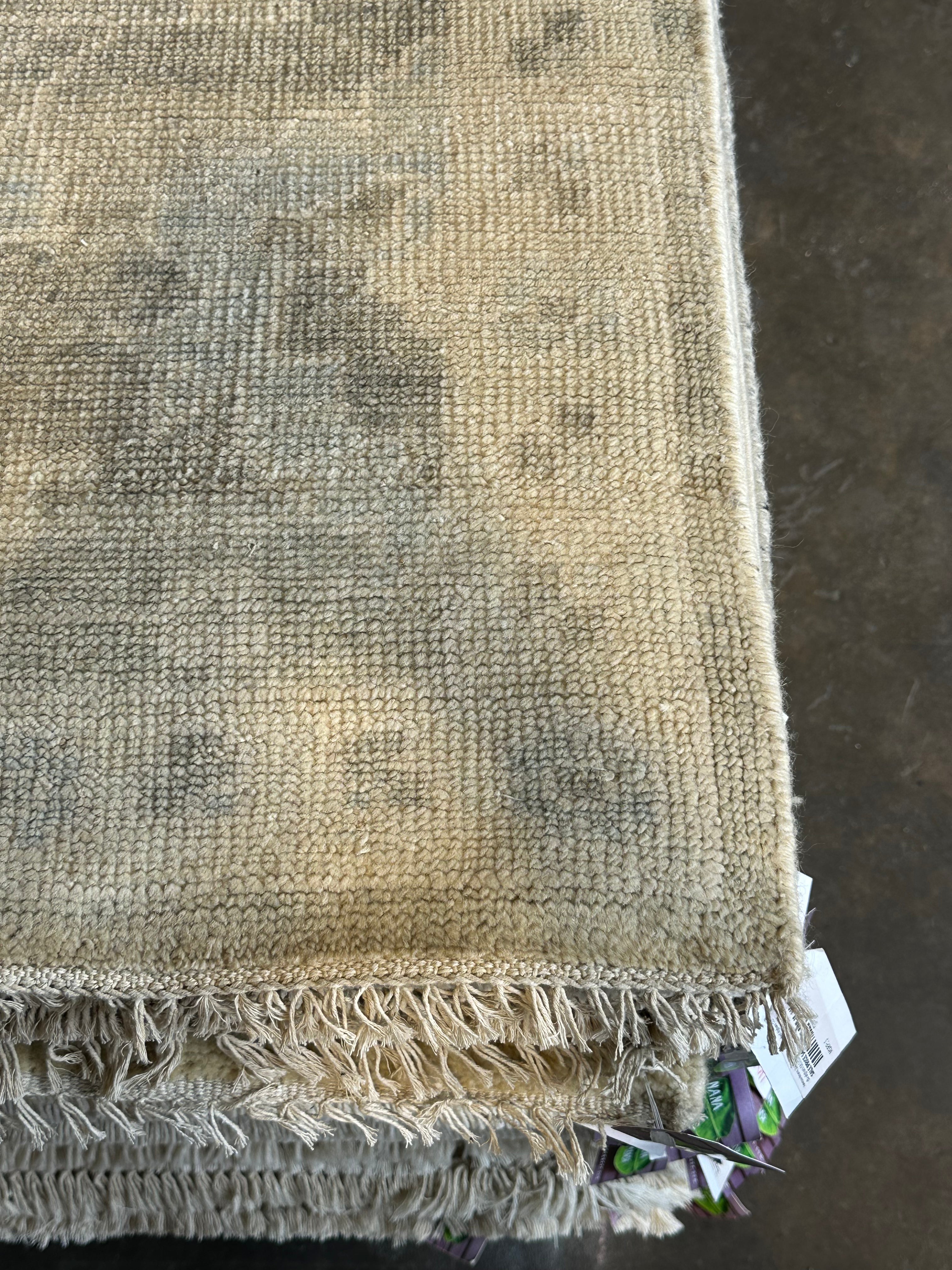 Gillian 10x14 Grey Hand-Knotted Oushak