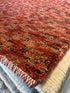 C.O. Bassett 7.6x9.6 Red Hand-Knotted Modern Rug
