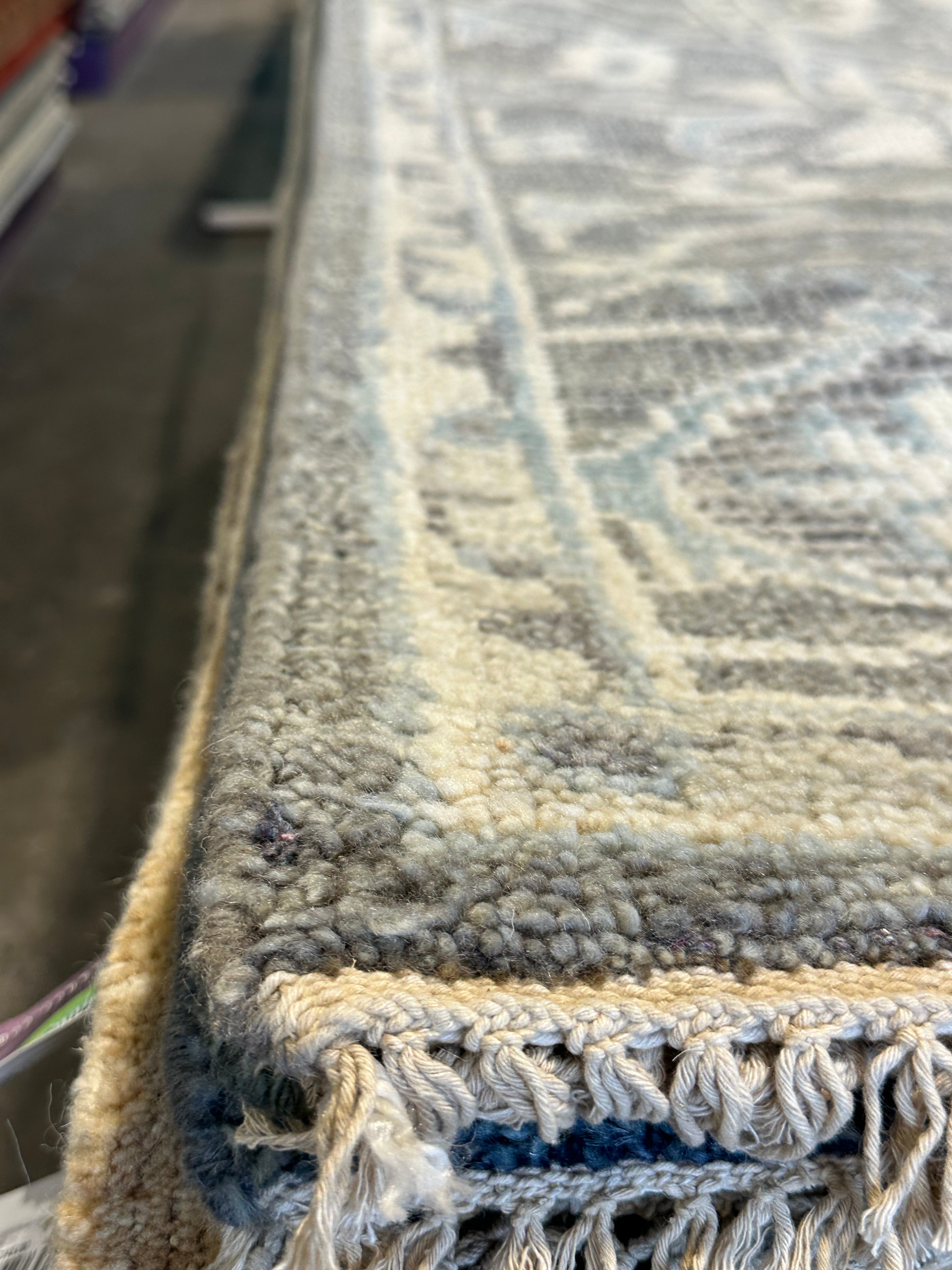 Summer Jensen 8x10 Grey Hand-Knotted Oushak Rug