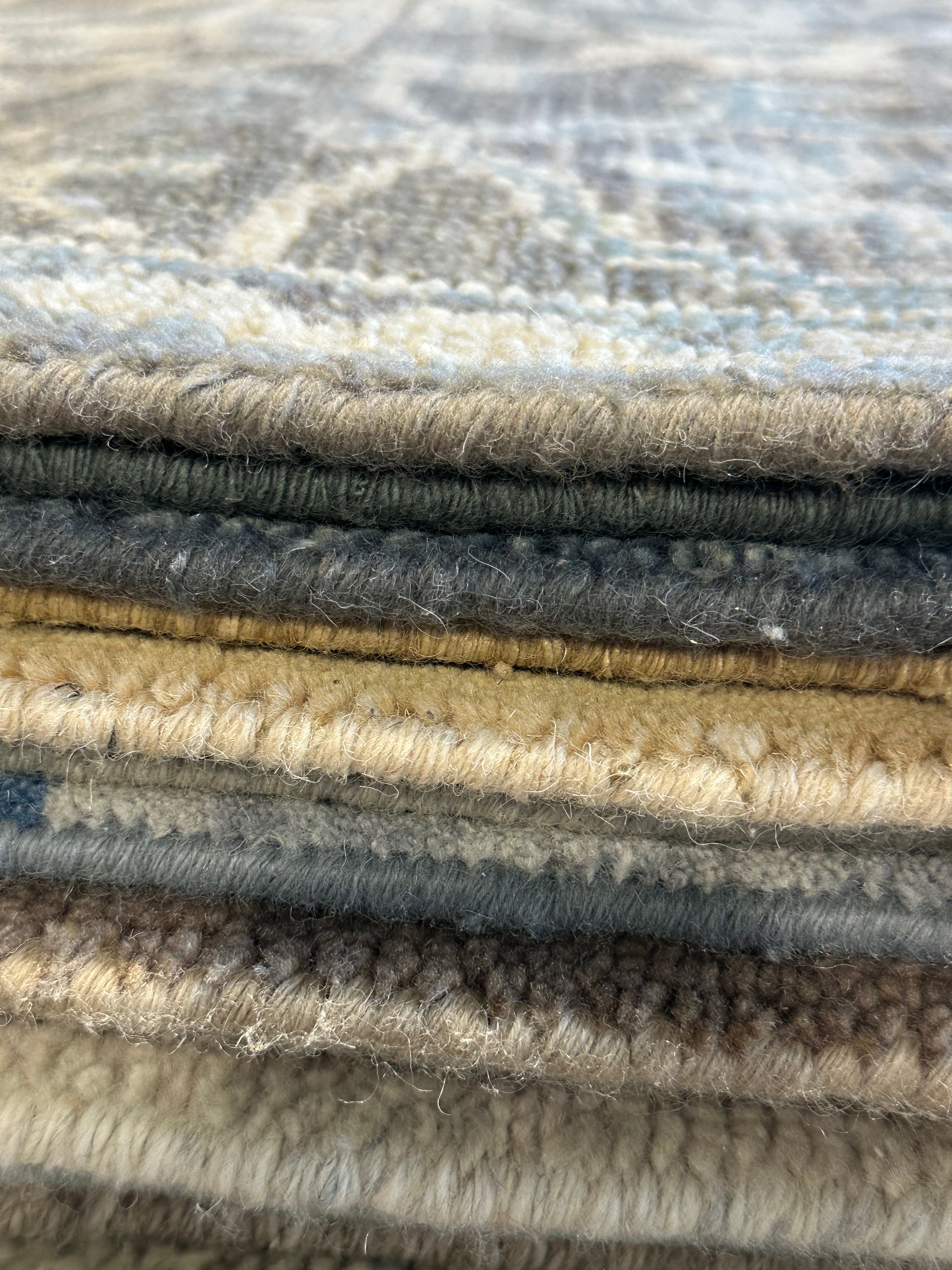 Summer Jensen 8x10 Grey Hand-Knotted Oushak Rug