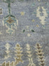 Lianna 8x10 Grey and Ivory Hand-Knotted Oushak Rug