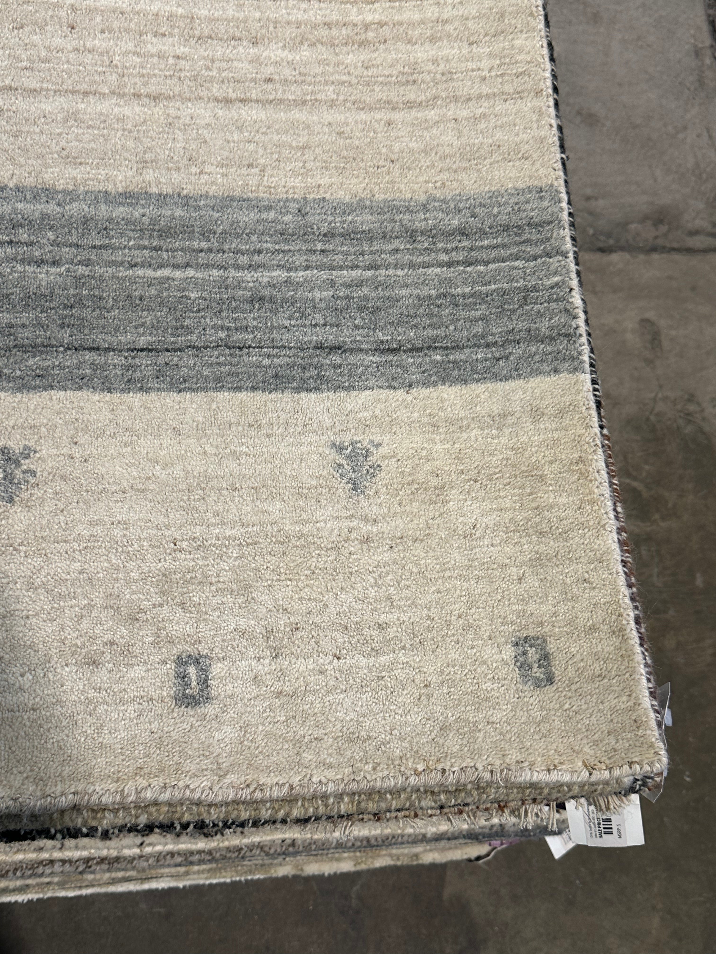 Tre Marcel Cooper 8.3x11.3 Beige Handwoven Modern Rug