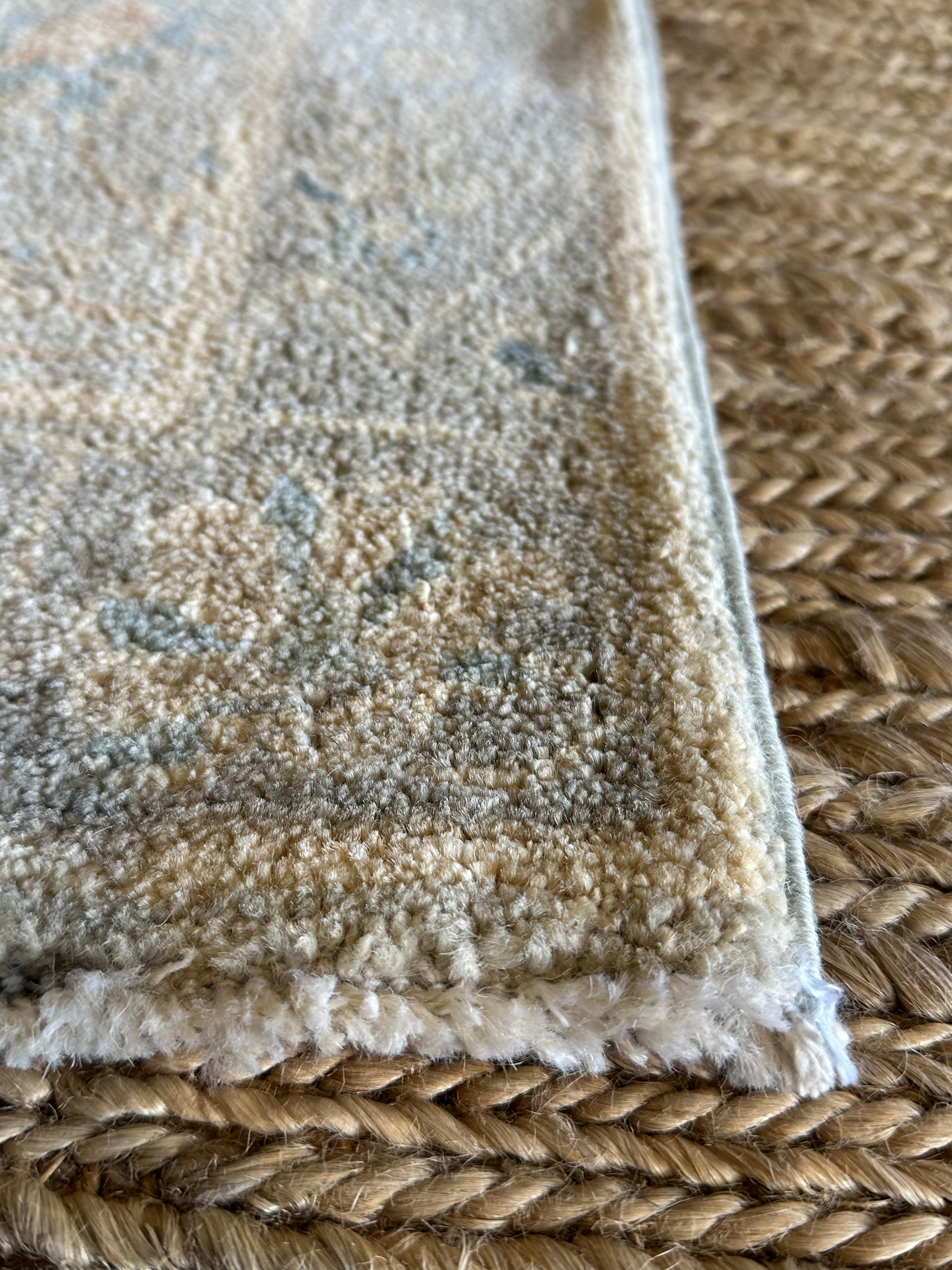 Atzi 2x3 Blue Afghani Whitewashed Oushak