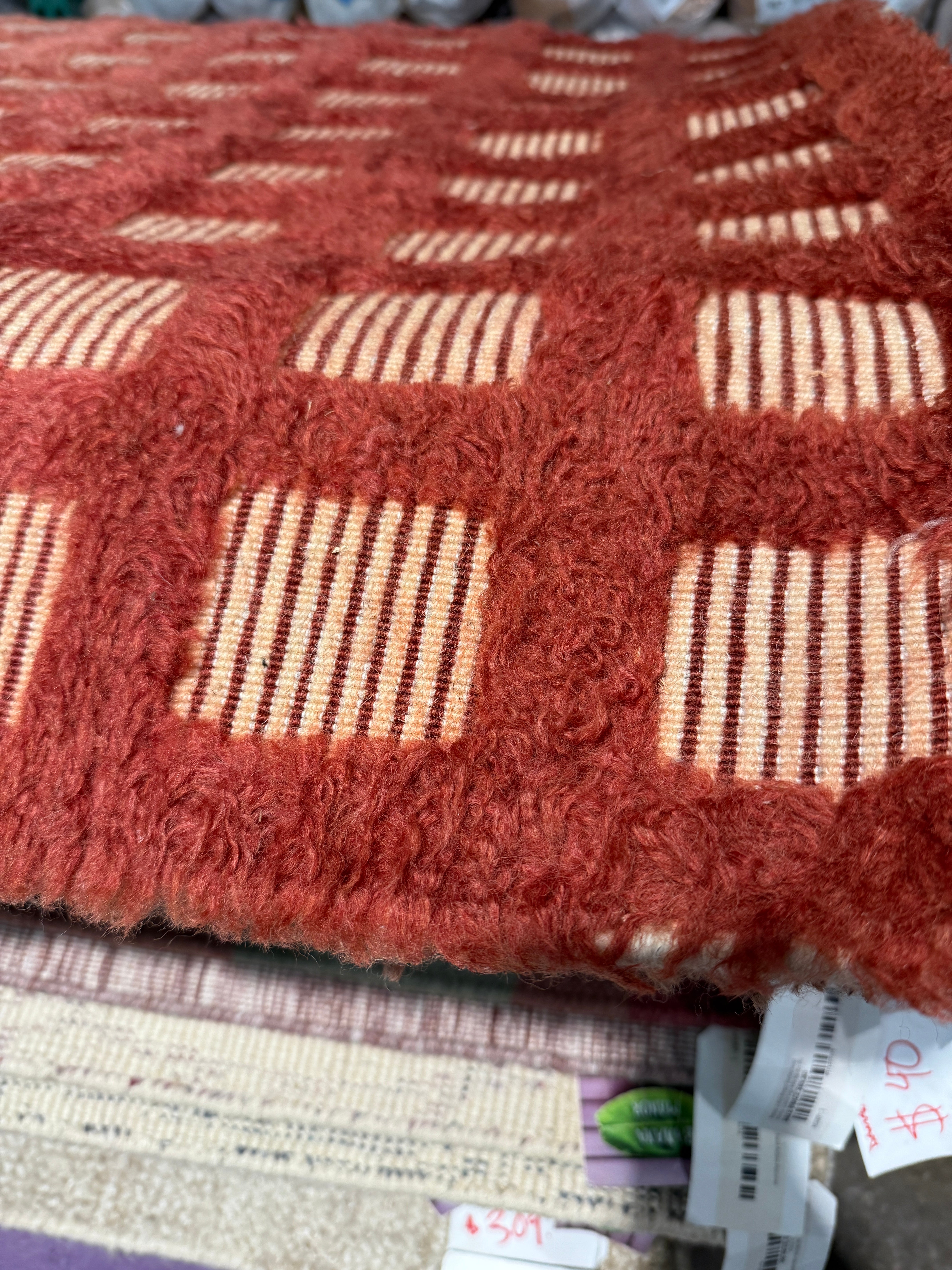 Pawlie 3.6x9.6 Red Handwoven Modern Runner