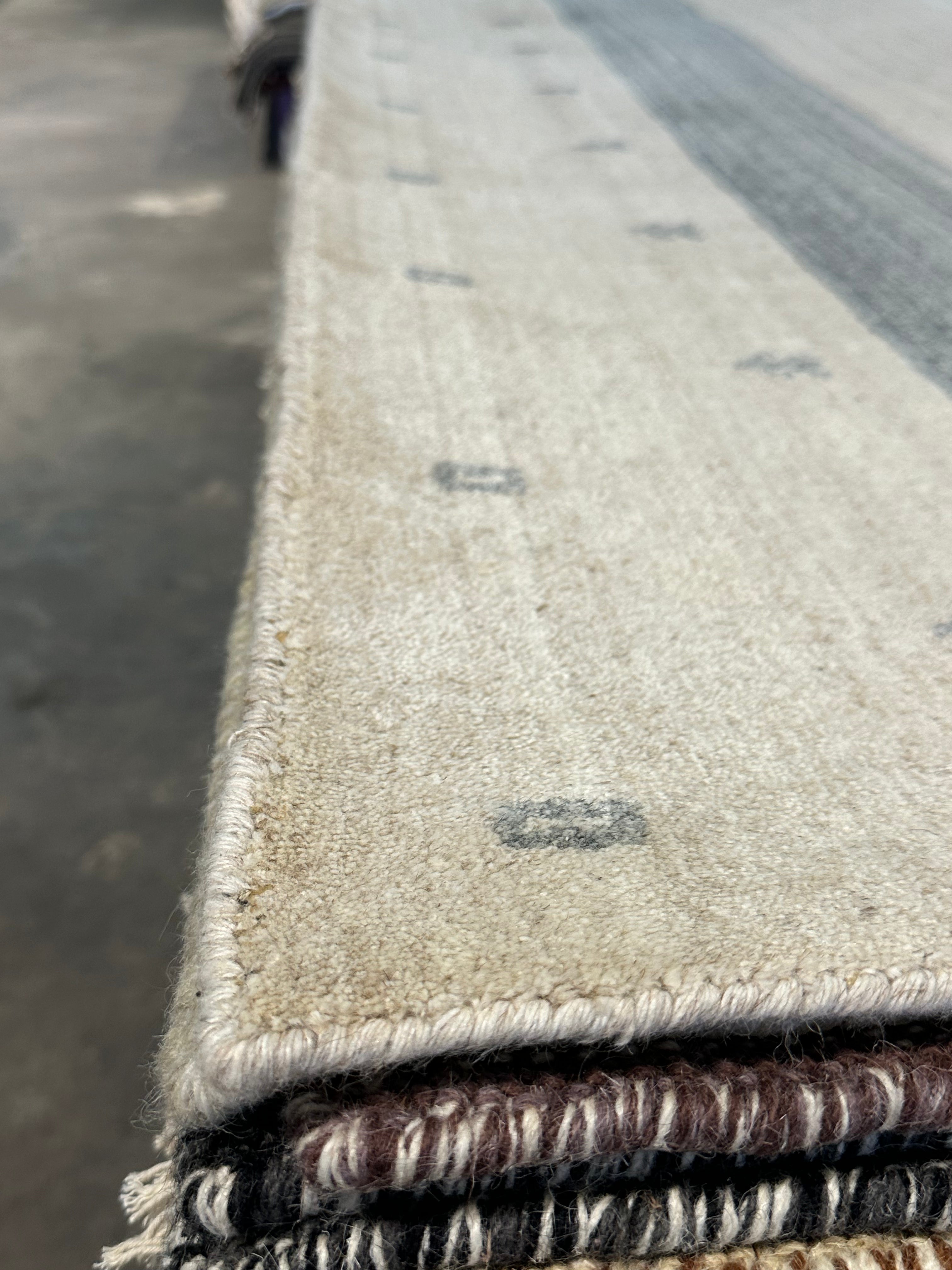 Tre Marcel Cooper 8.3x11.3 Beige Handwoven Modern Rug