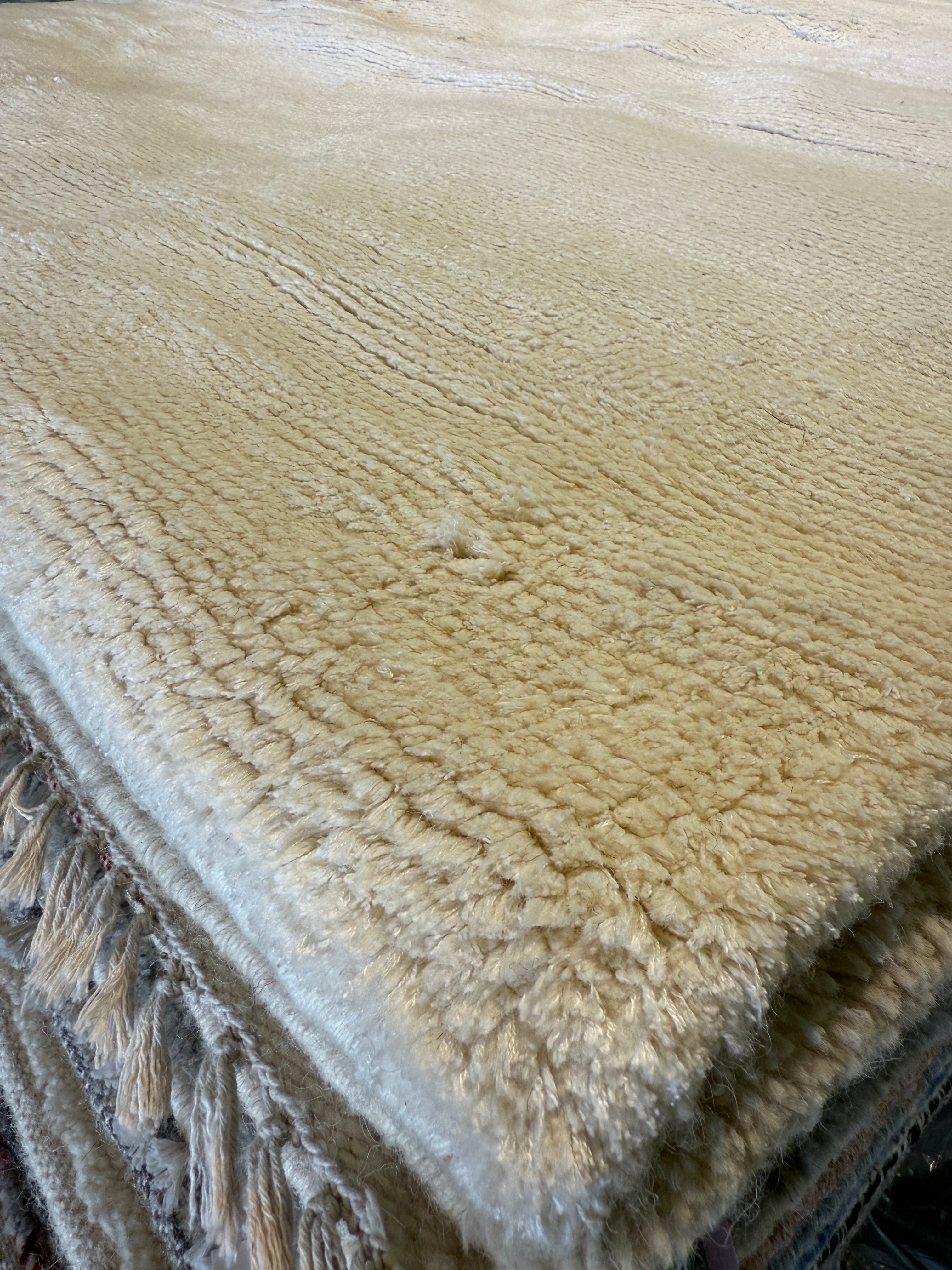 Keith Hunter Jesperson 8.3x10 Cream Hand-Knotted Modern Rug