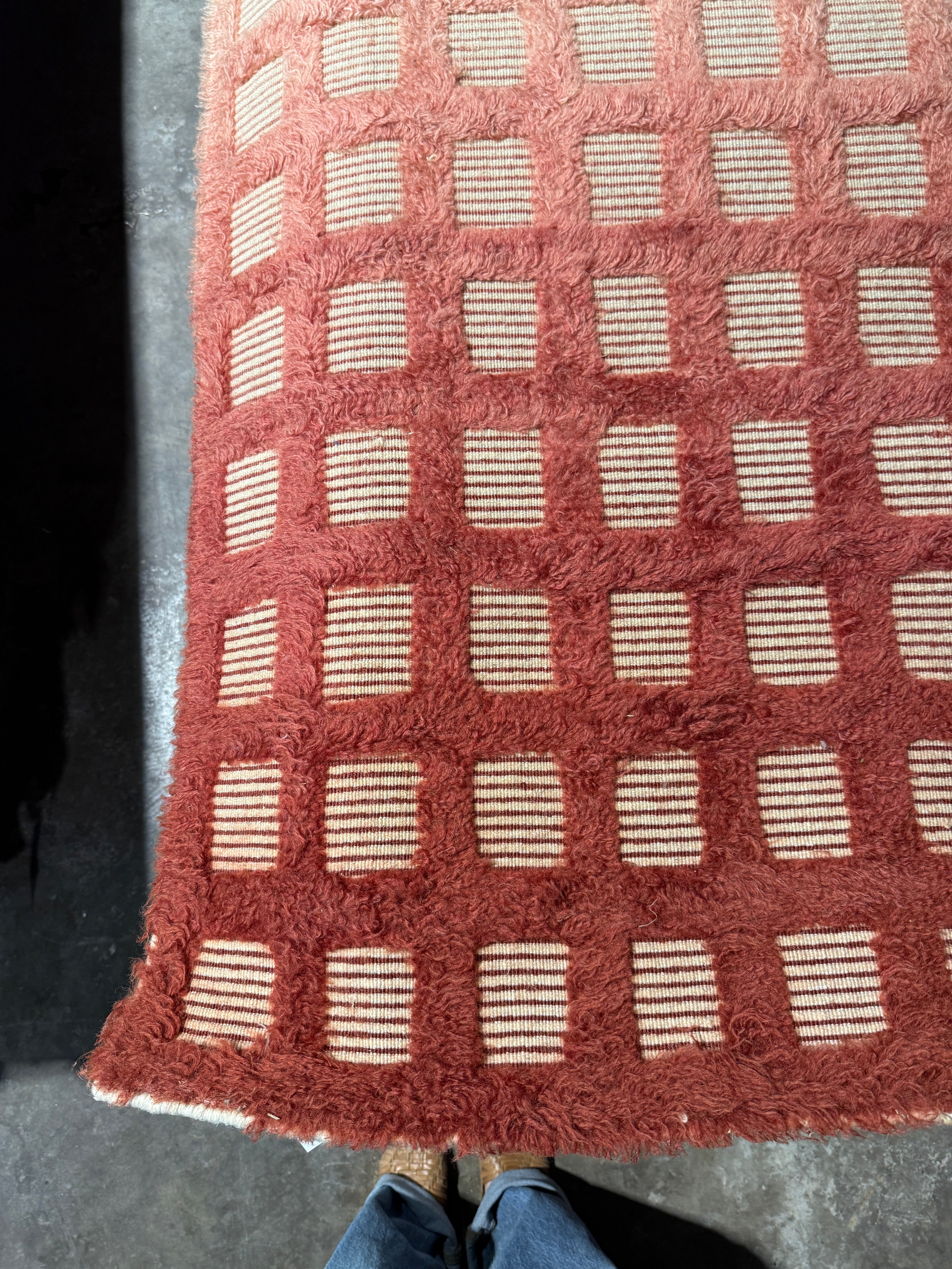 Pawlie 3.6x9.6 Red Handwoven Modern Runner