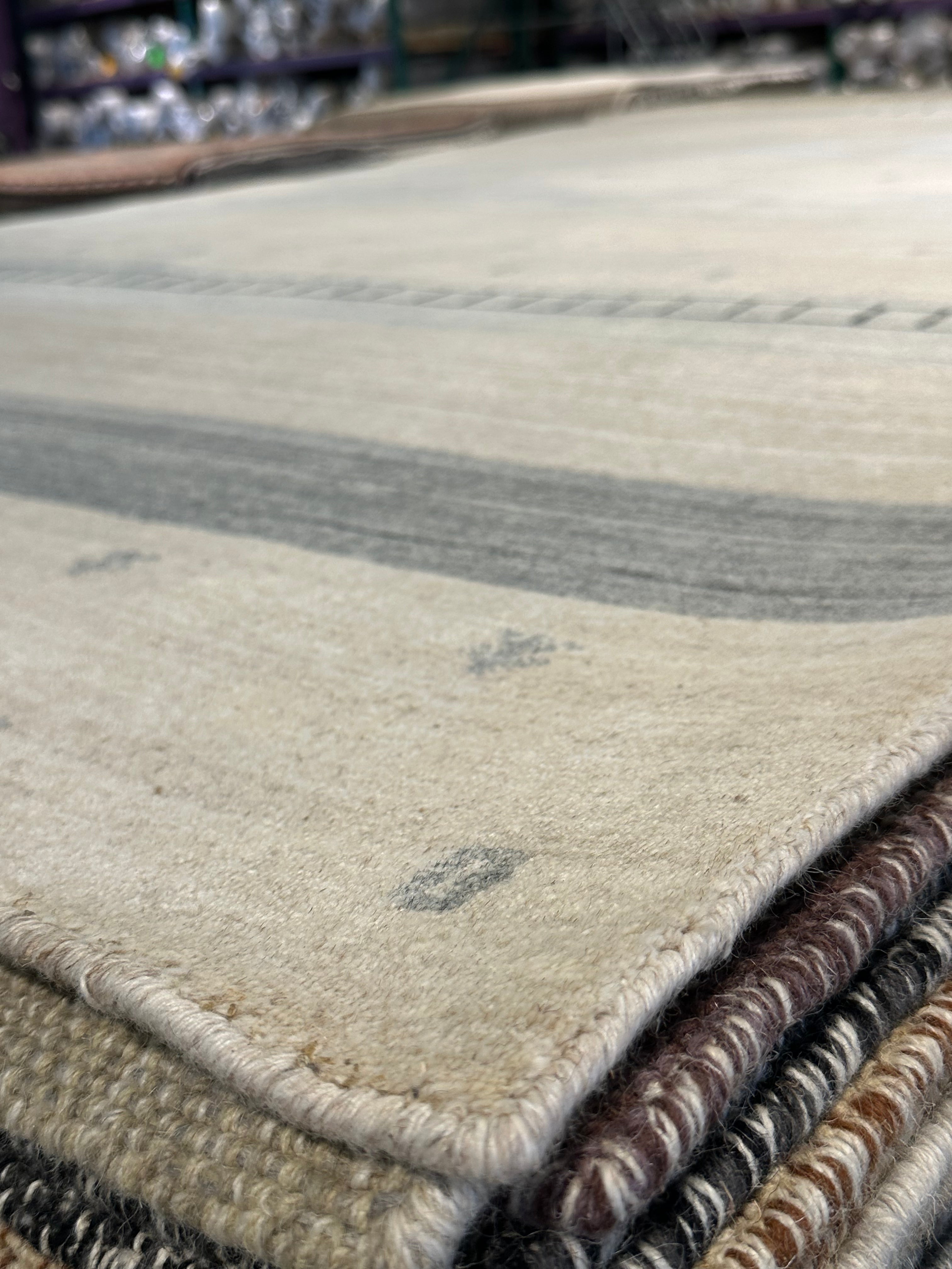 Tre Marcel Cooper 8.3x11.3 Beige Handwoven Modern Rug