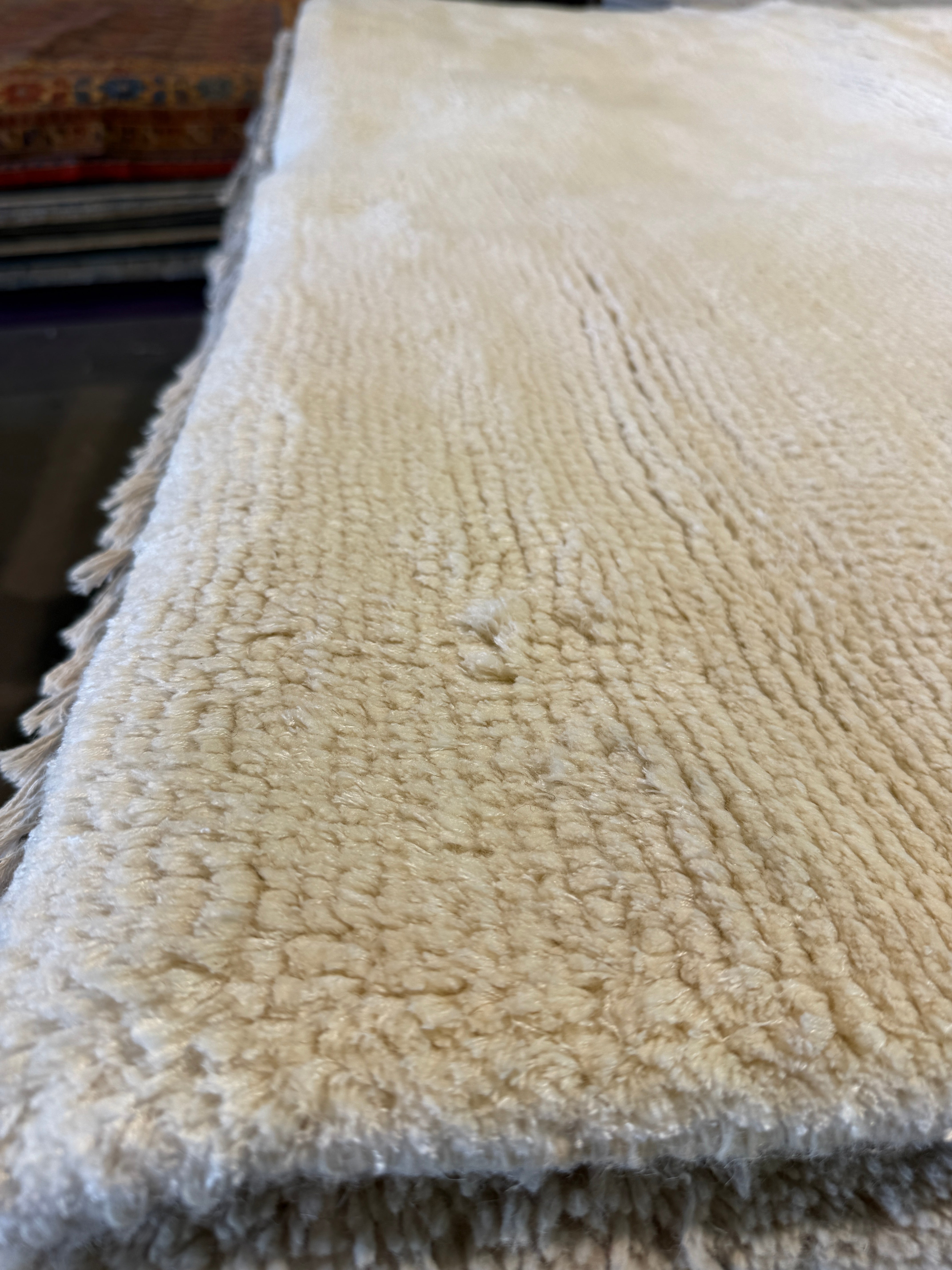 Keith Hunter Jesperson 8.3x10 Cream Hand-Knotted Modern Rug