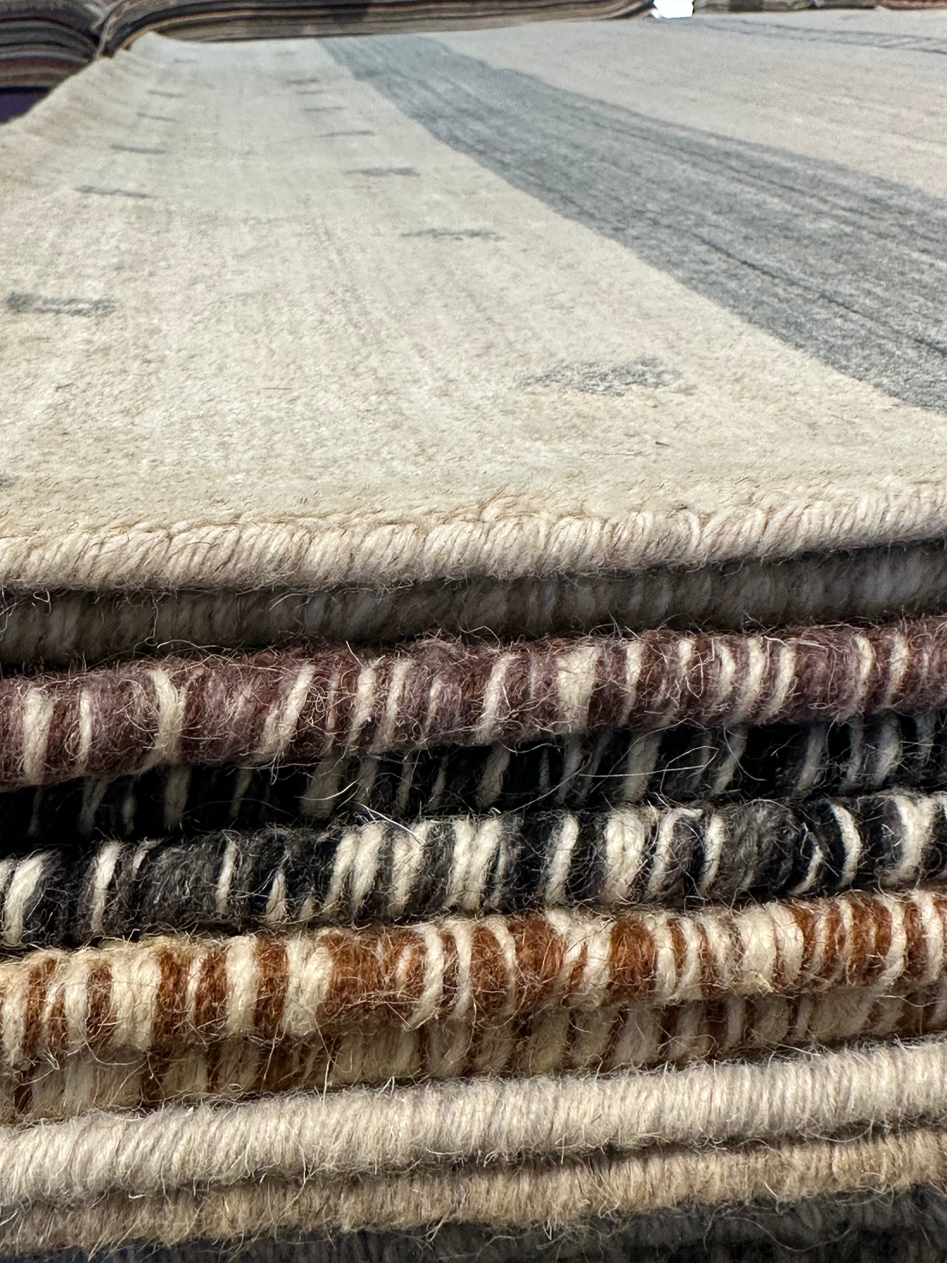Tre Marcel Cooper 8.3x11.3 Beige Handwoven Modern Rug