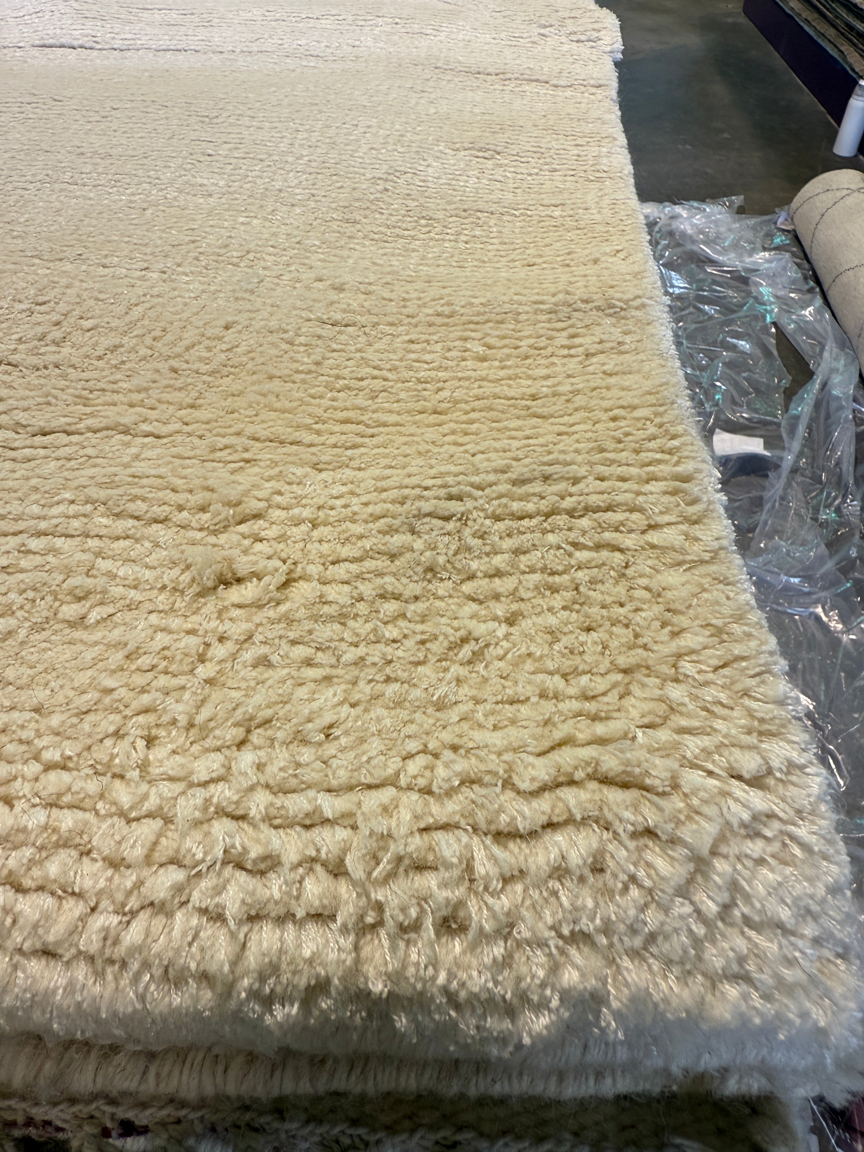 Keith Hunter Jesperson 8.3x10 Cream Hand-Knotted Modern Rug