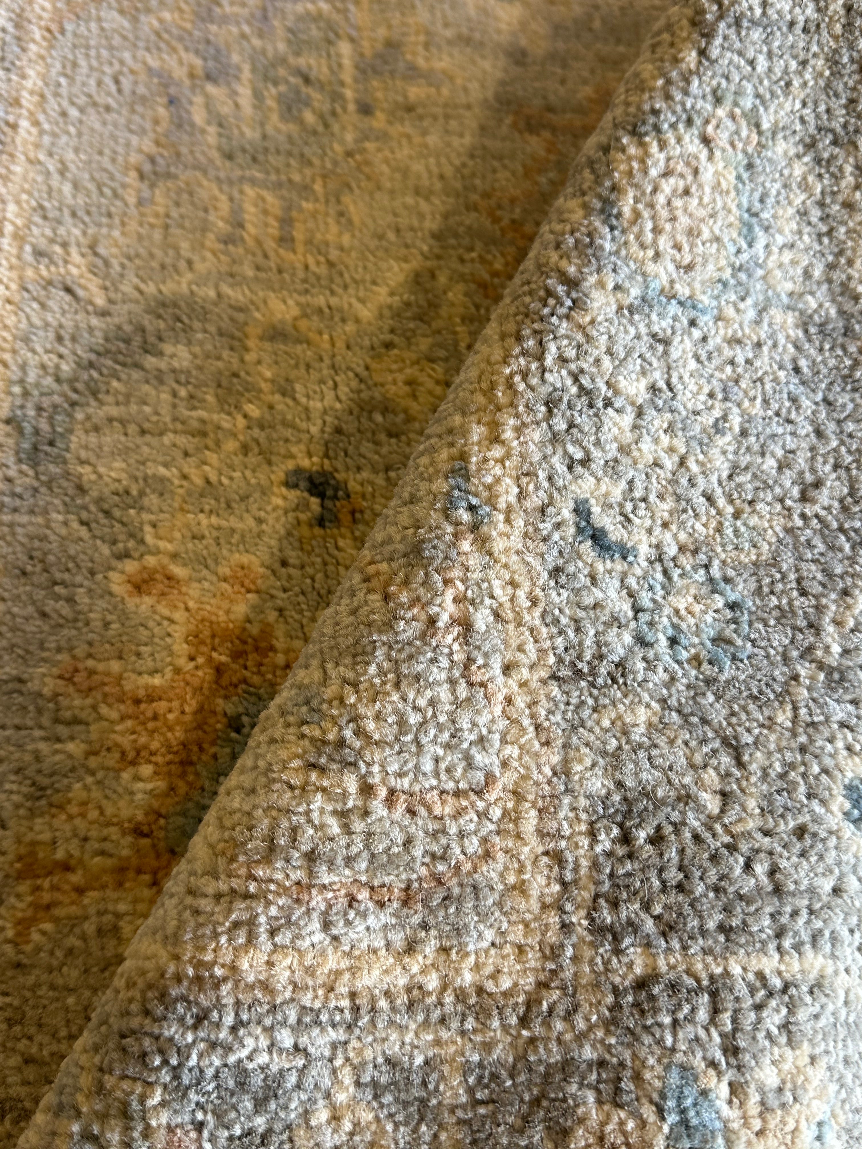 Atzi 2x3 Blue Afghani Whitewashed Oushak