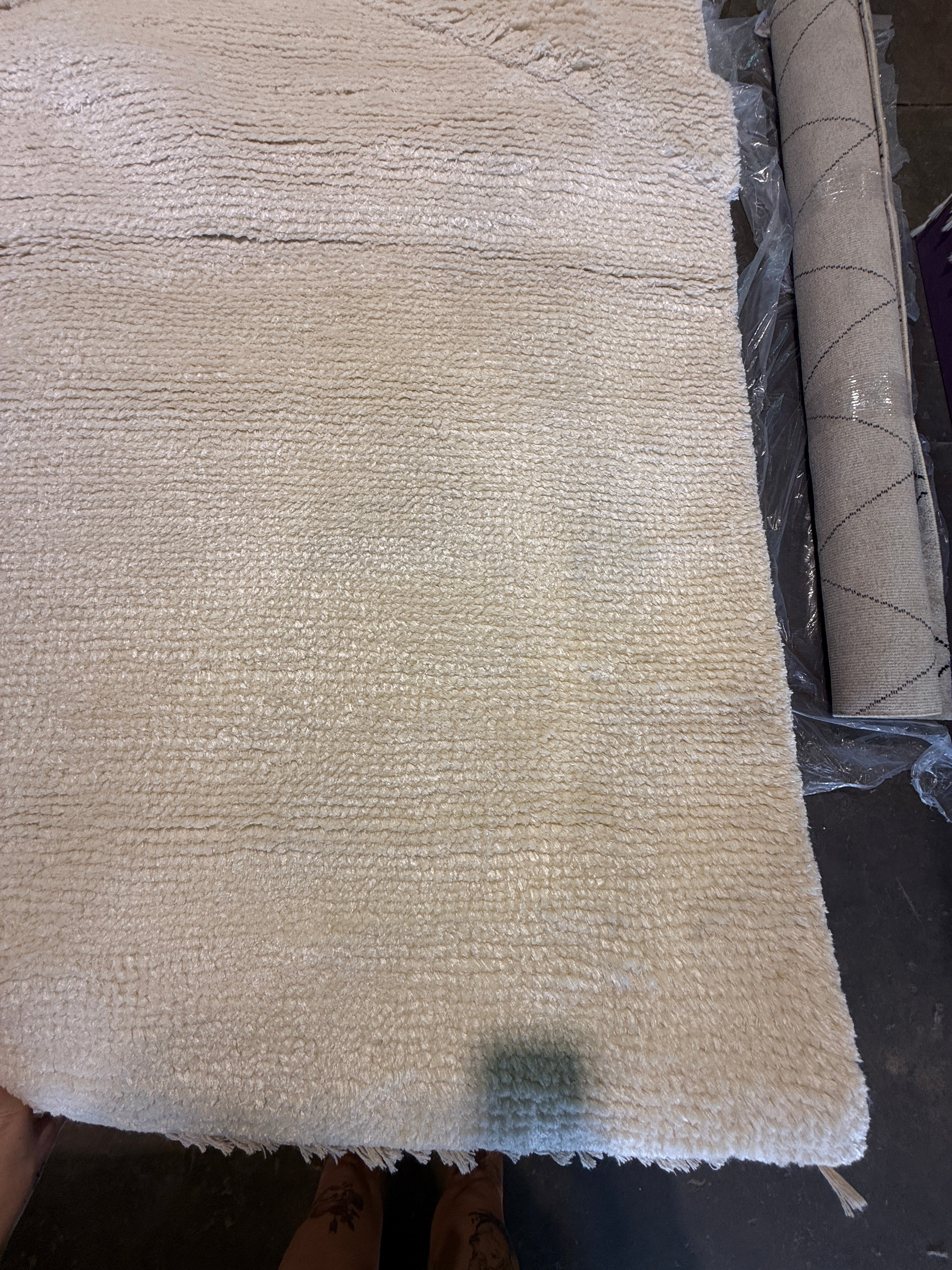 Keith Hunter Jesperson 8.3x10 Cream Hand-Knotted Modern Rug