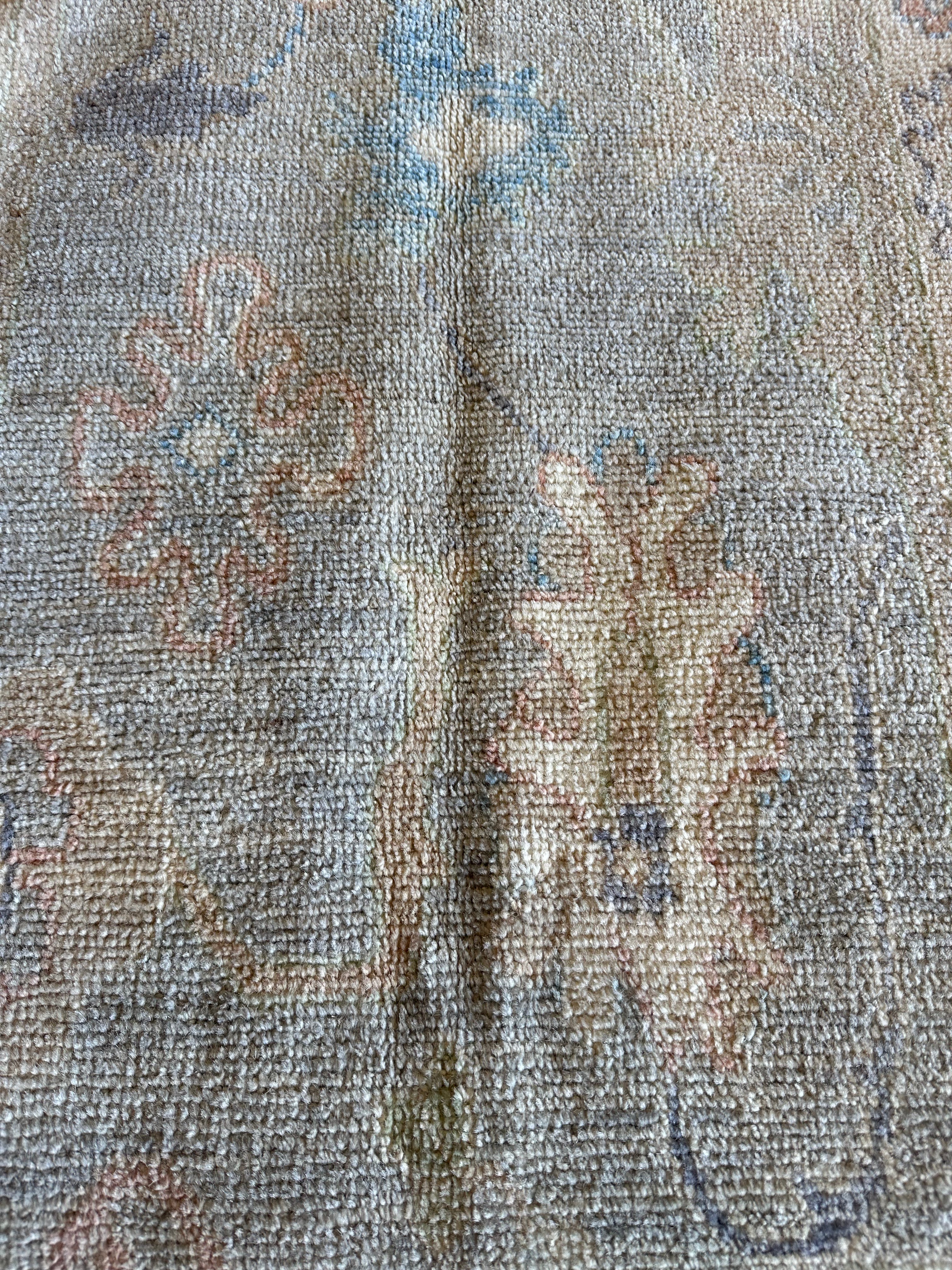 Nashwa Mohammadi 2.8x4.2 Blue Afghani Whitewashed Oushak