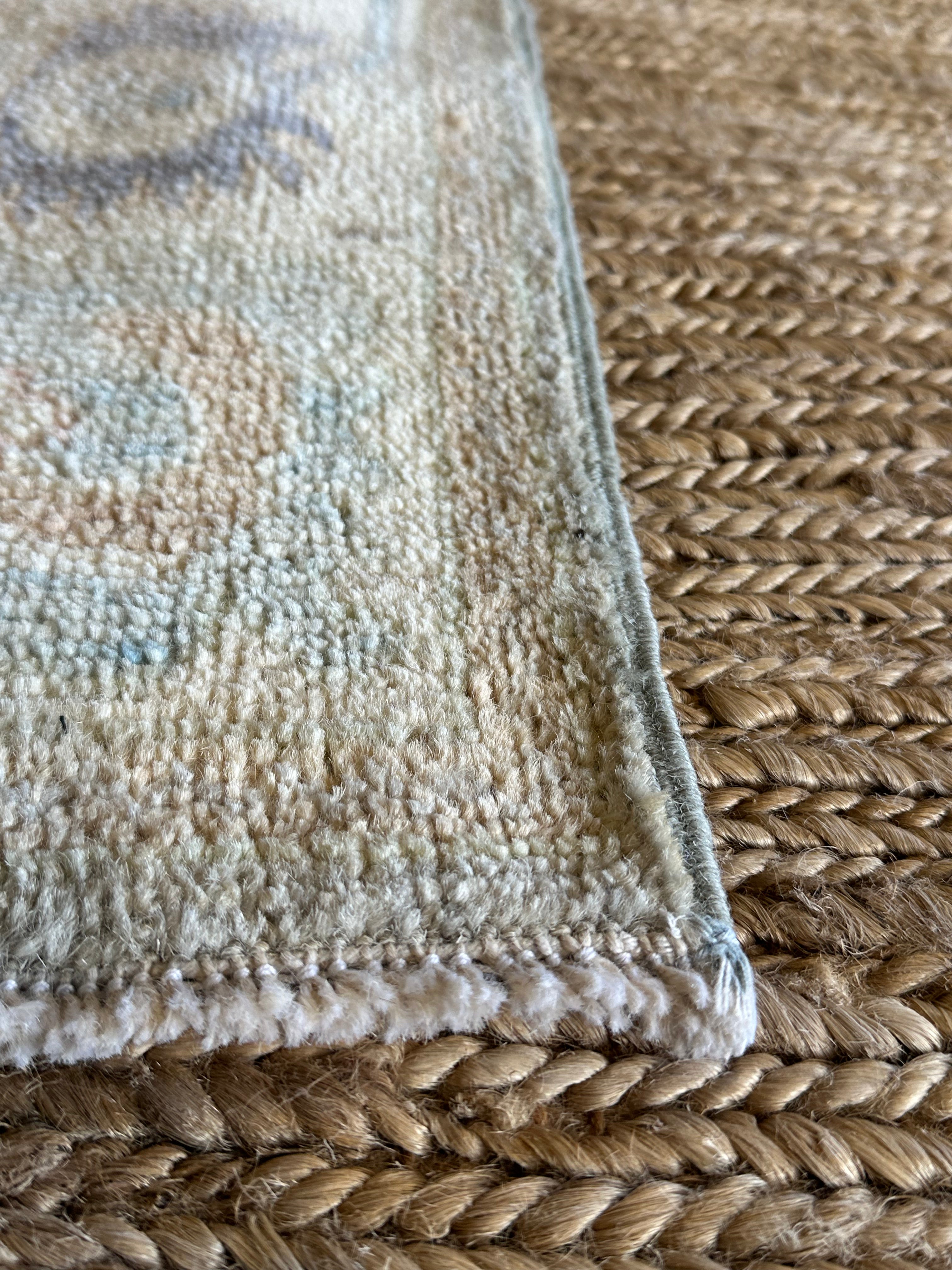 Nashwa Mohammadi 2.8x4.2 Blue Afghani Whitewashed Oushak