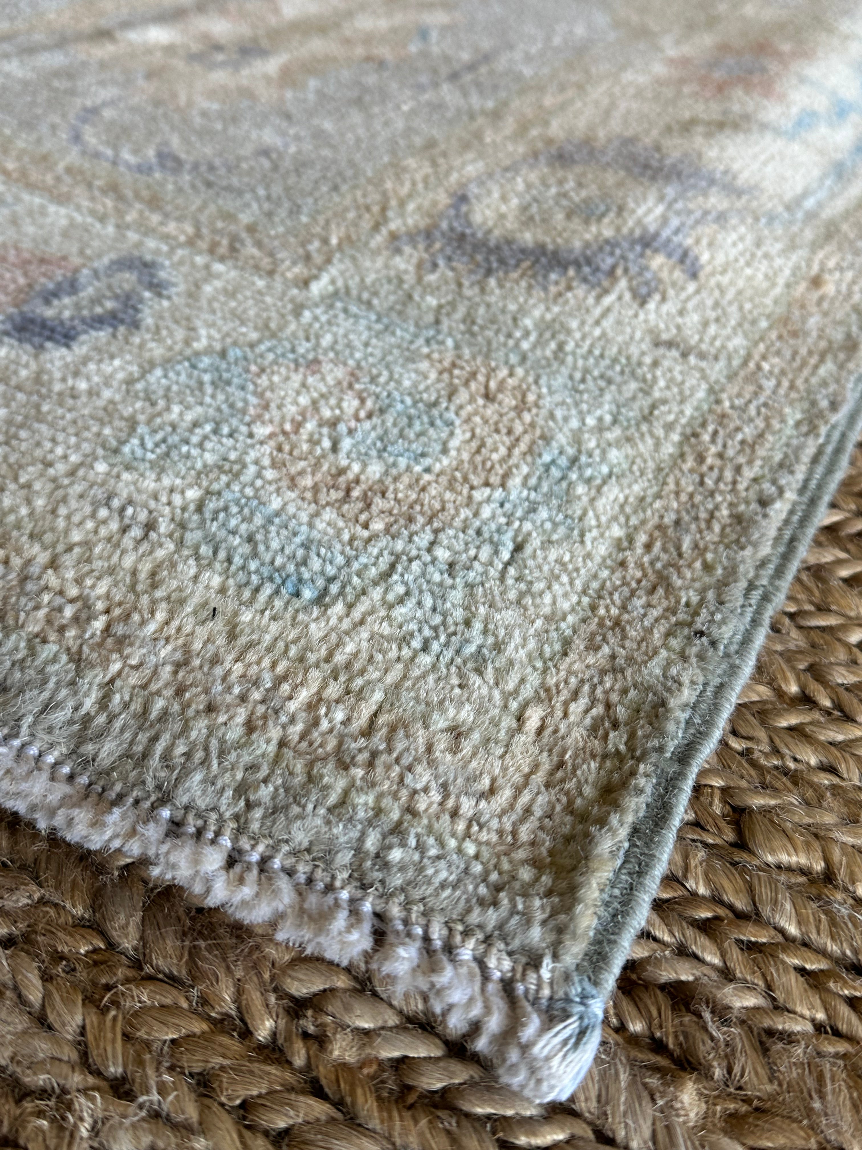 Nashwa Mohammadi 2.8x4.2 Blue Afghani Whitewashed Oushak