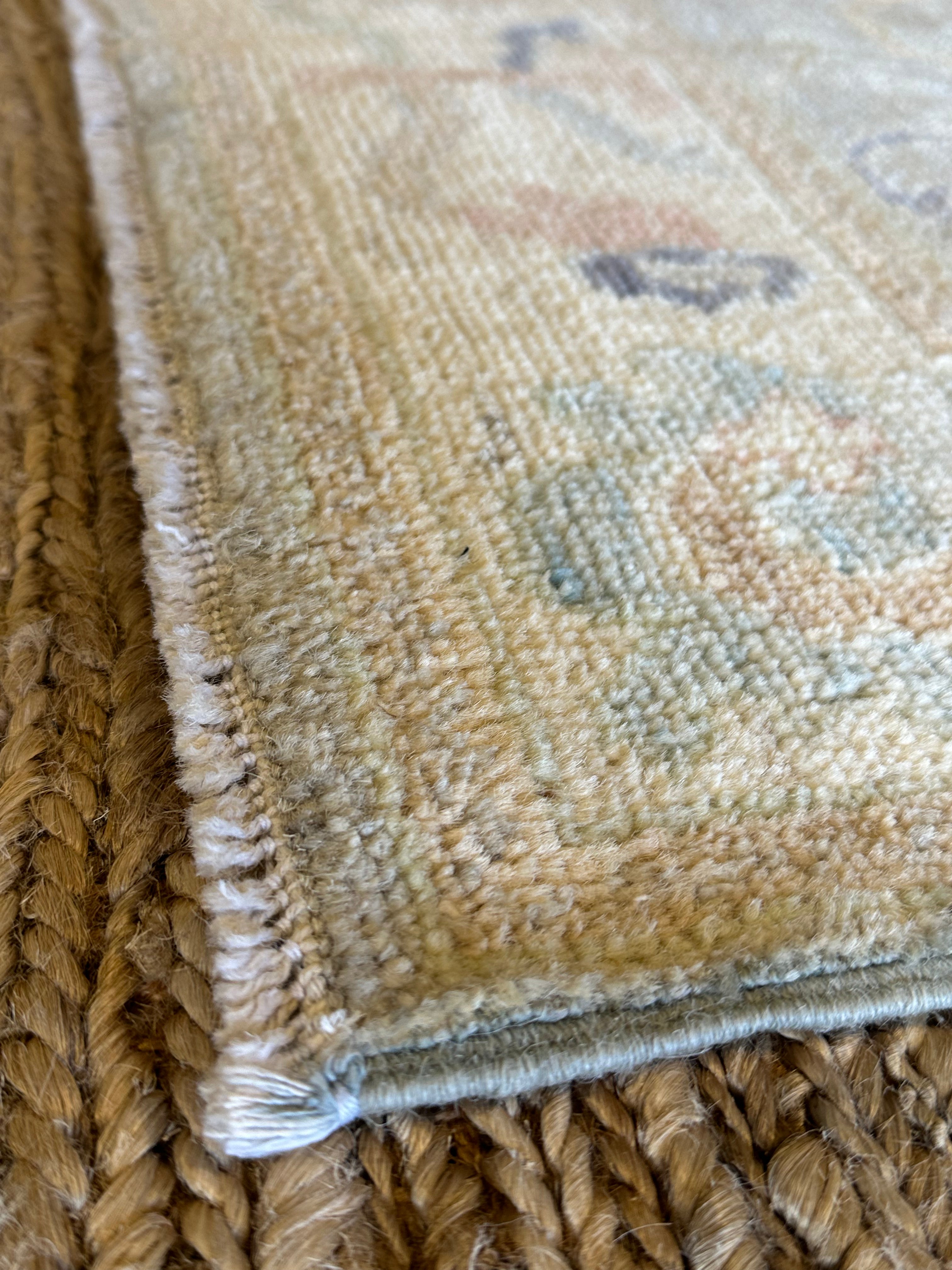 Nashwa Mohammadi 2.8x4.2 Blue Afghani Whitewashed Oushak