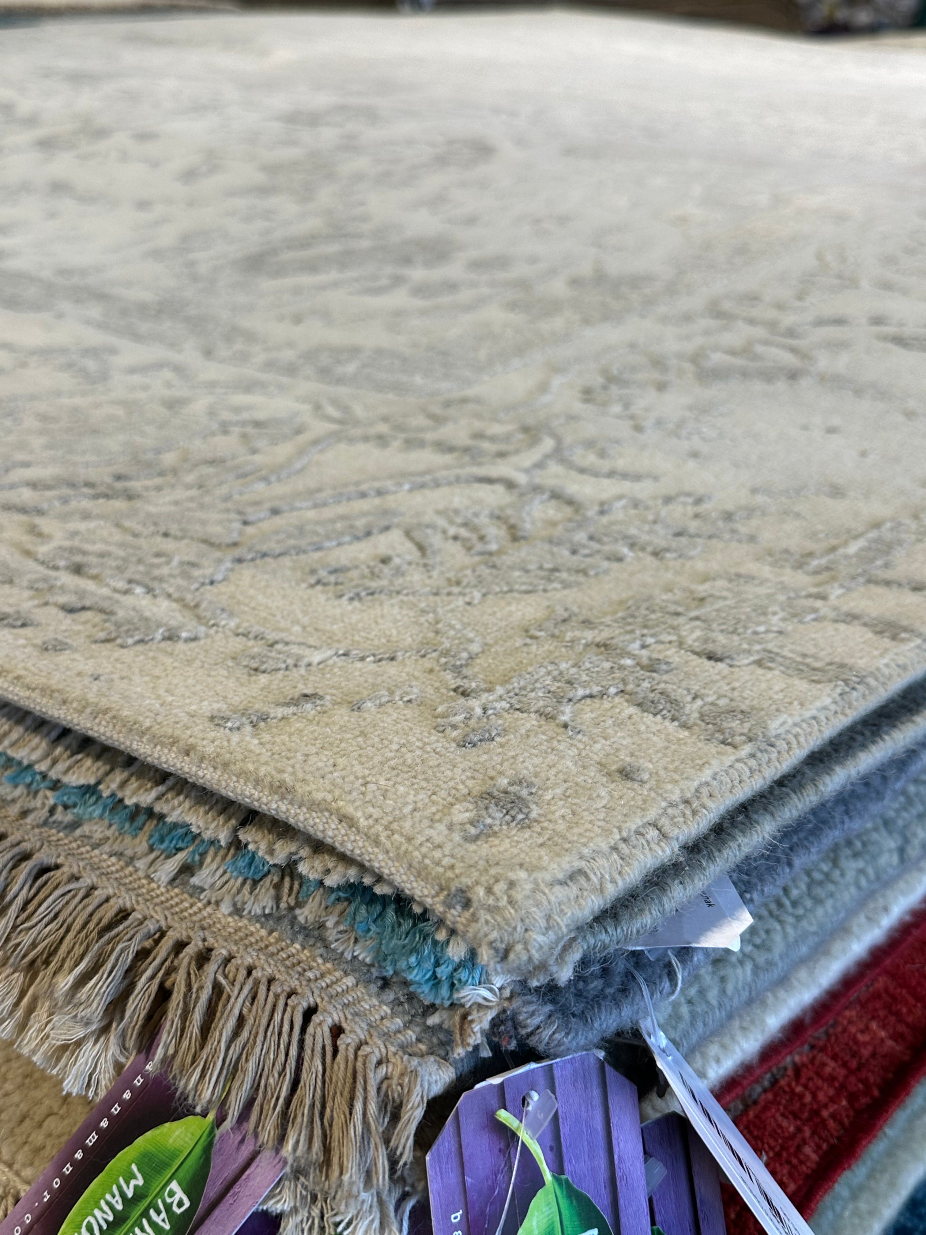 Damon Gupton 9x12 Grey High-Low Hand-Knotted Modern Rug