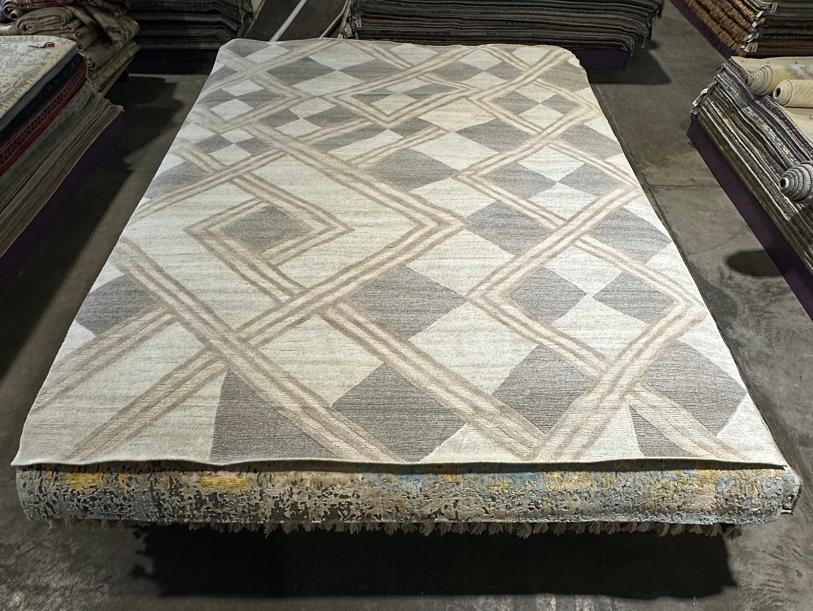 Nico 9x11.9 Hand-Knotted Modern Loop Cut Rug