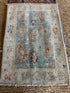 Josephina Carrillo 2x2.11 Blue Afghani Whitewashed Oushak