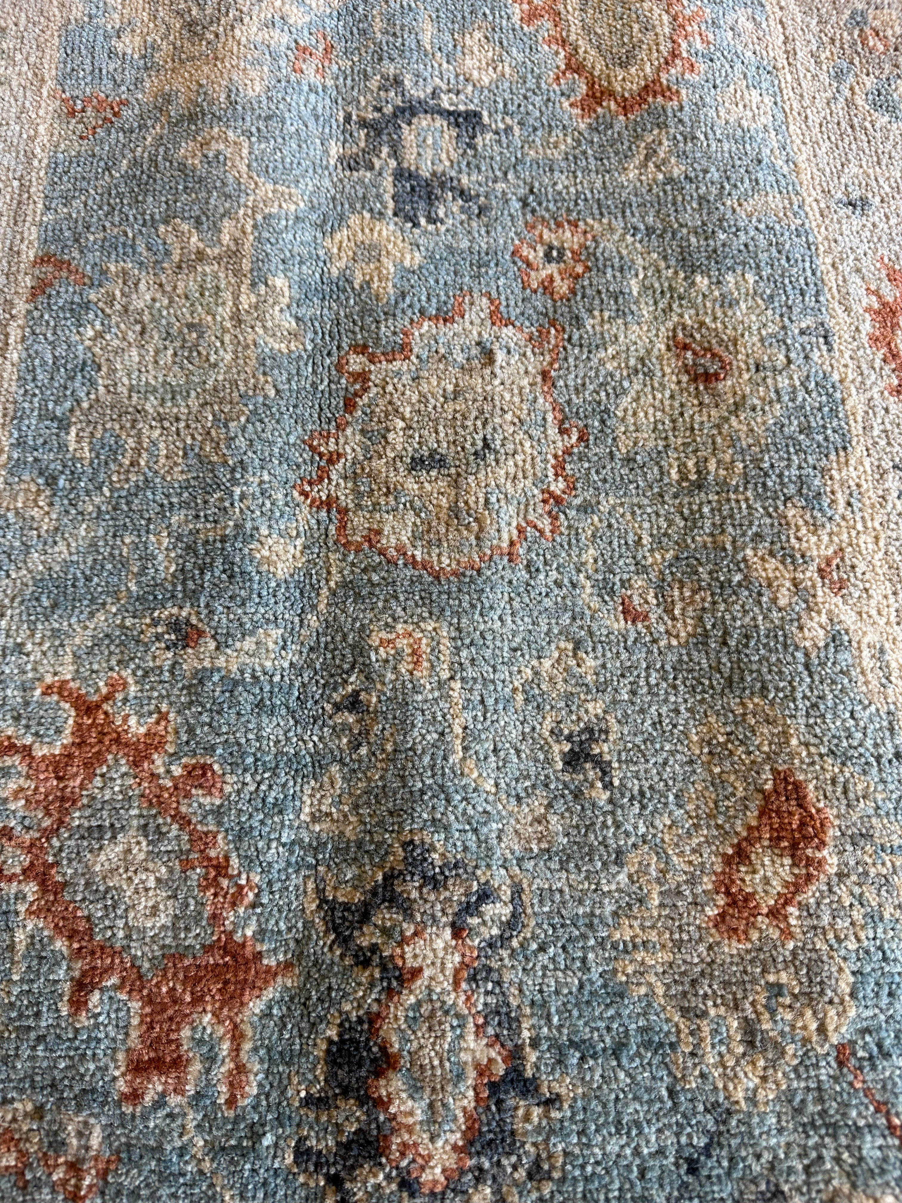 Josephina Carrillo 2x2.11 Blue Afghani Whitewashed Oushak