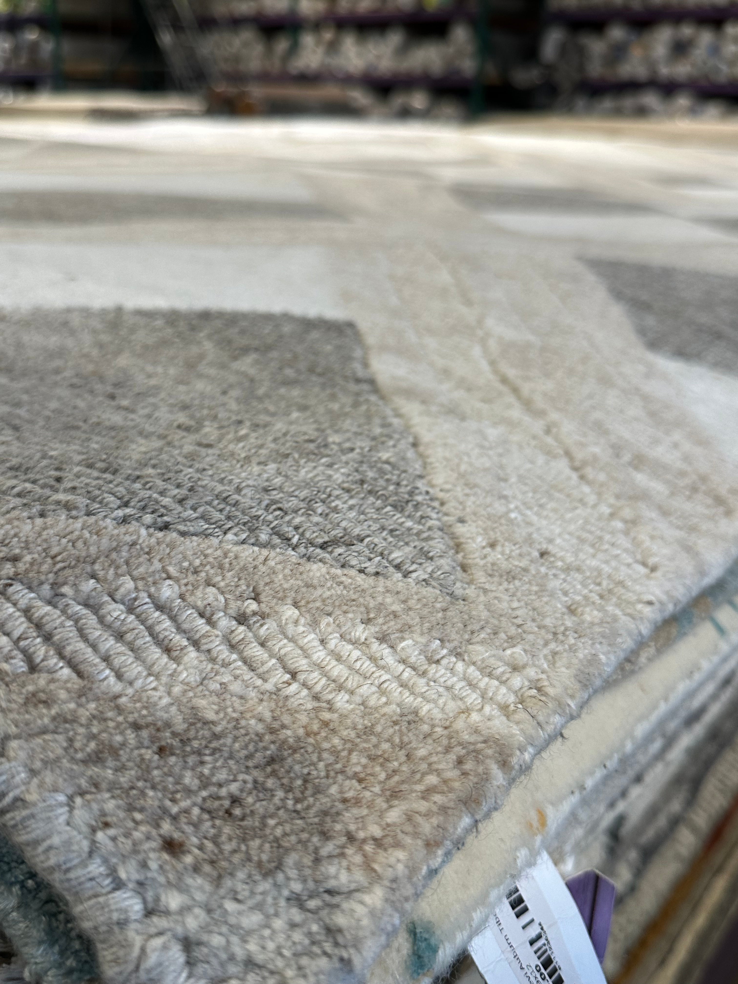 Nico 9x11.9 Hand-Knotted Modern Loop Cut Rug