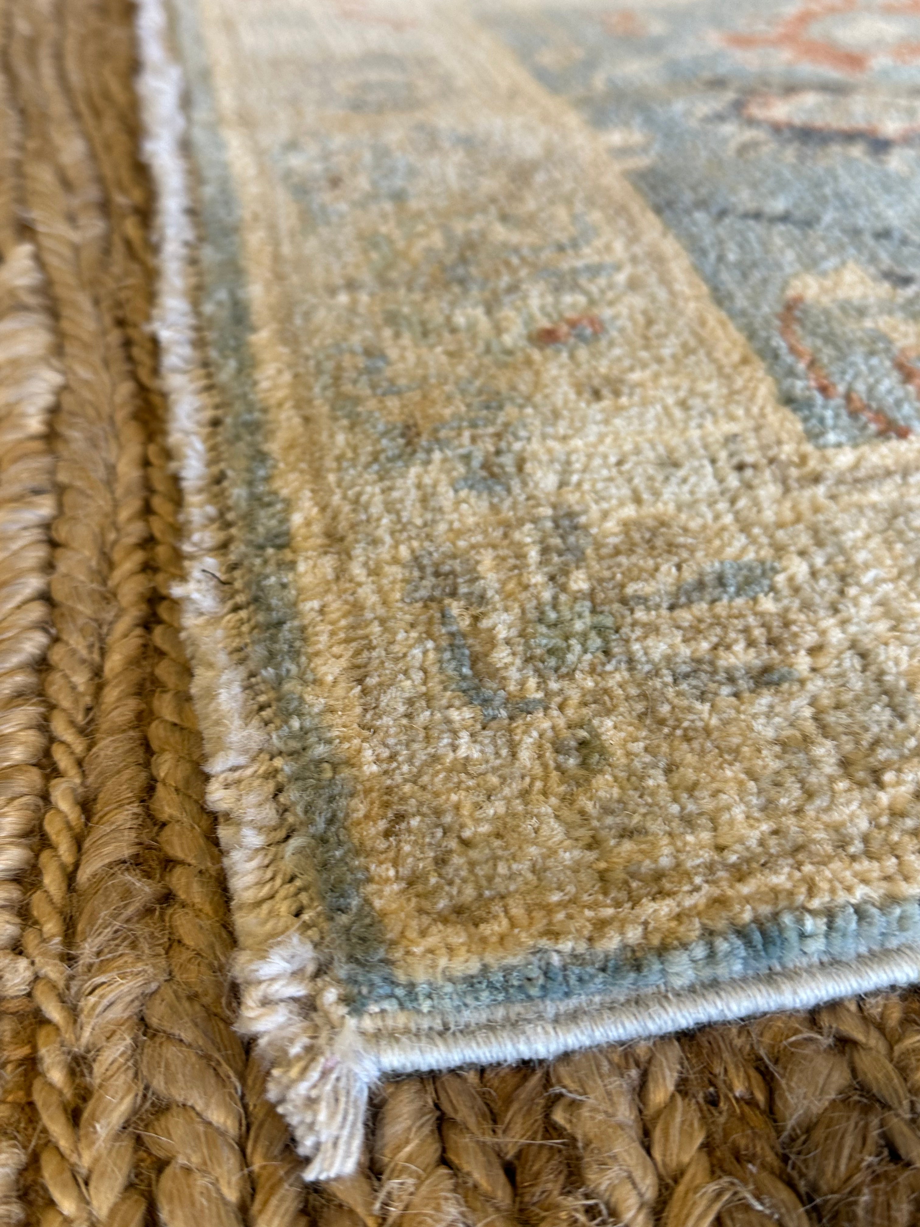 Josephina Carrillo 2x2.11 Blue Afghani Whitewashed Oushak