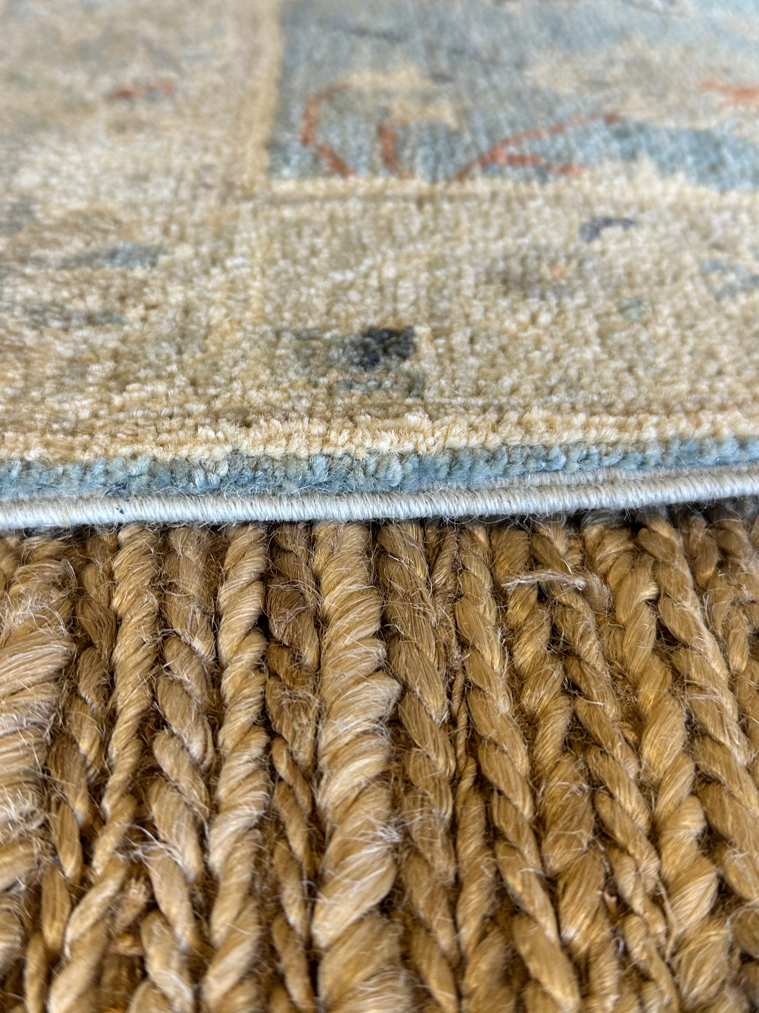 Josephina Carrillo 2x2.11 Blue Afghani Whitewashed Oushak