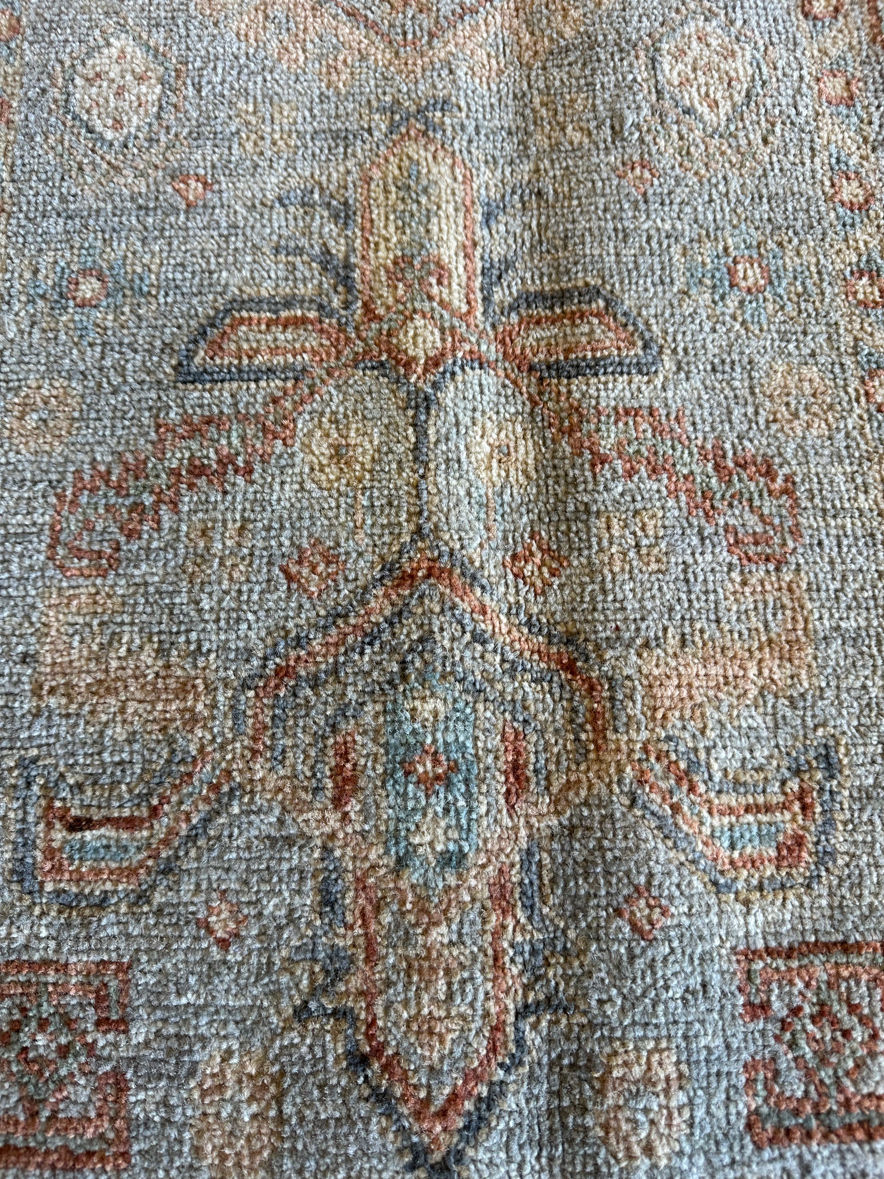 Charlie Harris 2x3 Blue Afghani Whitewashed Oushak