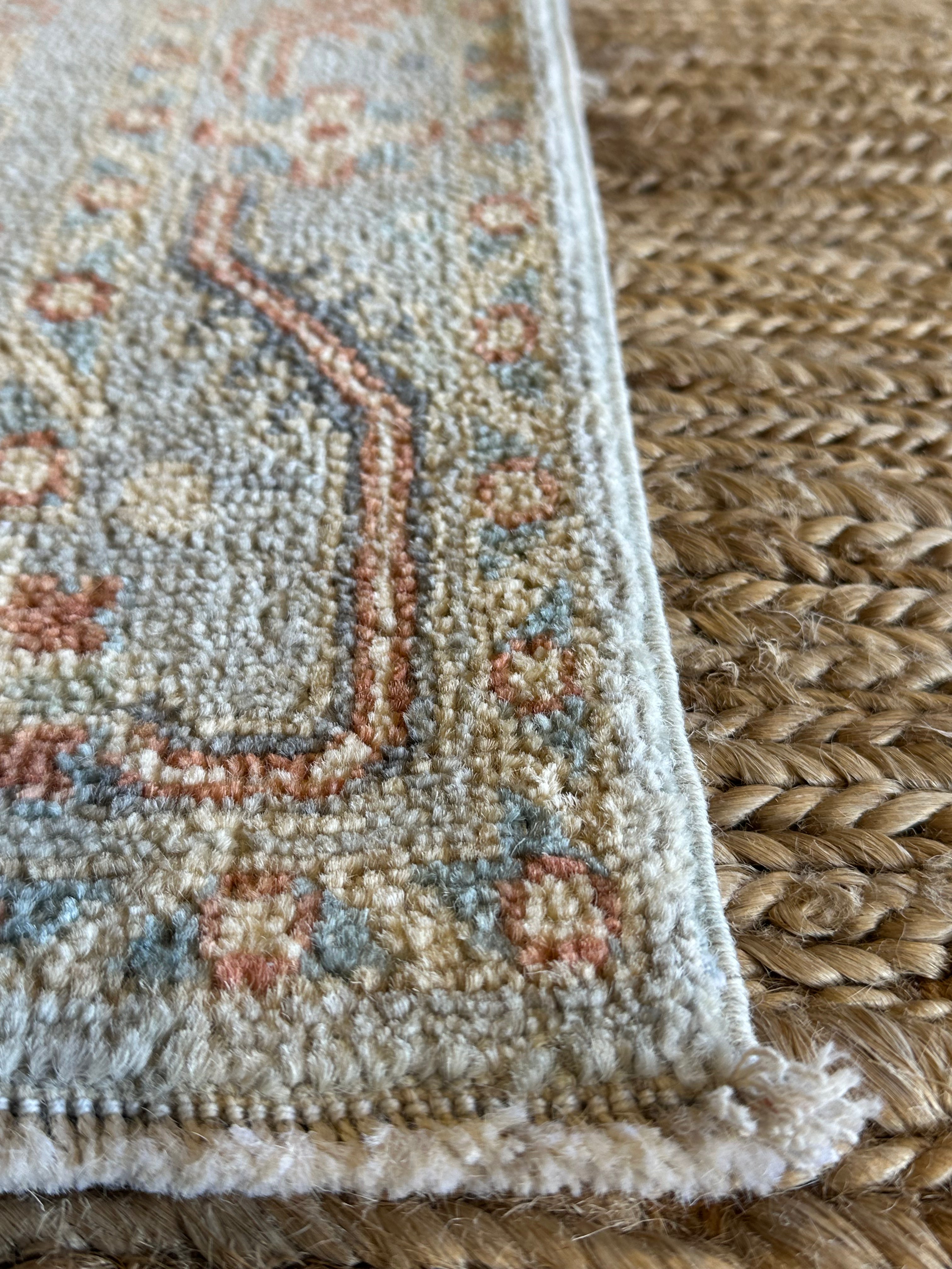 Charlie Harris 2x3 Blue Afghani Whitewashed Oushak