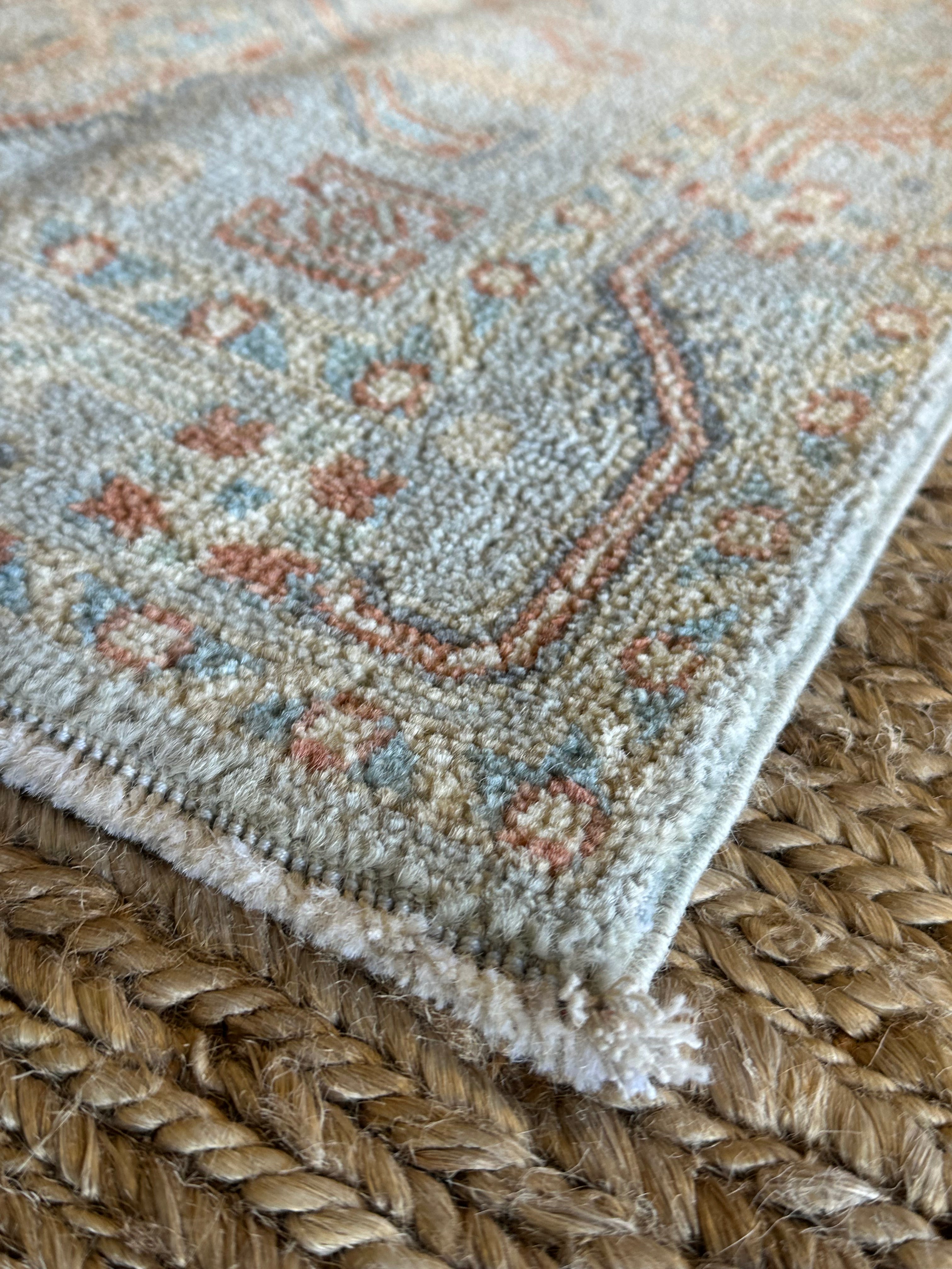 Charlie Harris 2x3 Blue Afghani Whitewashed Oushak