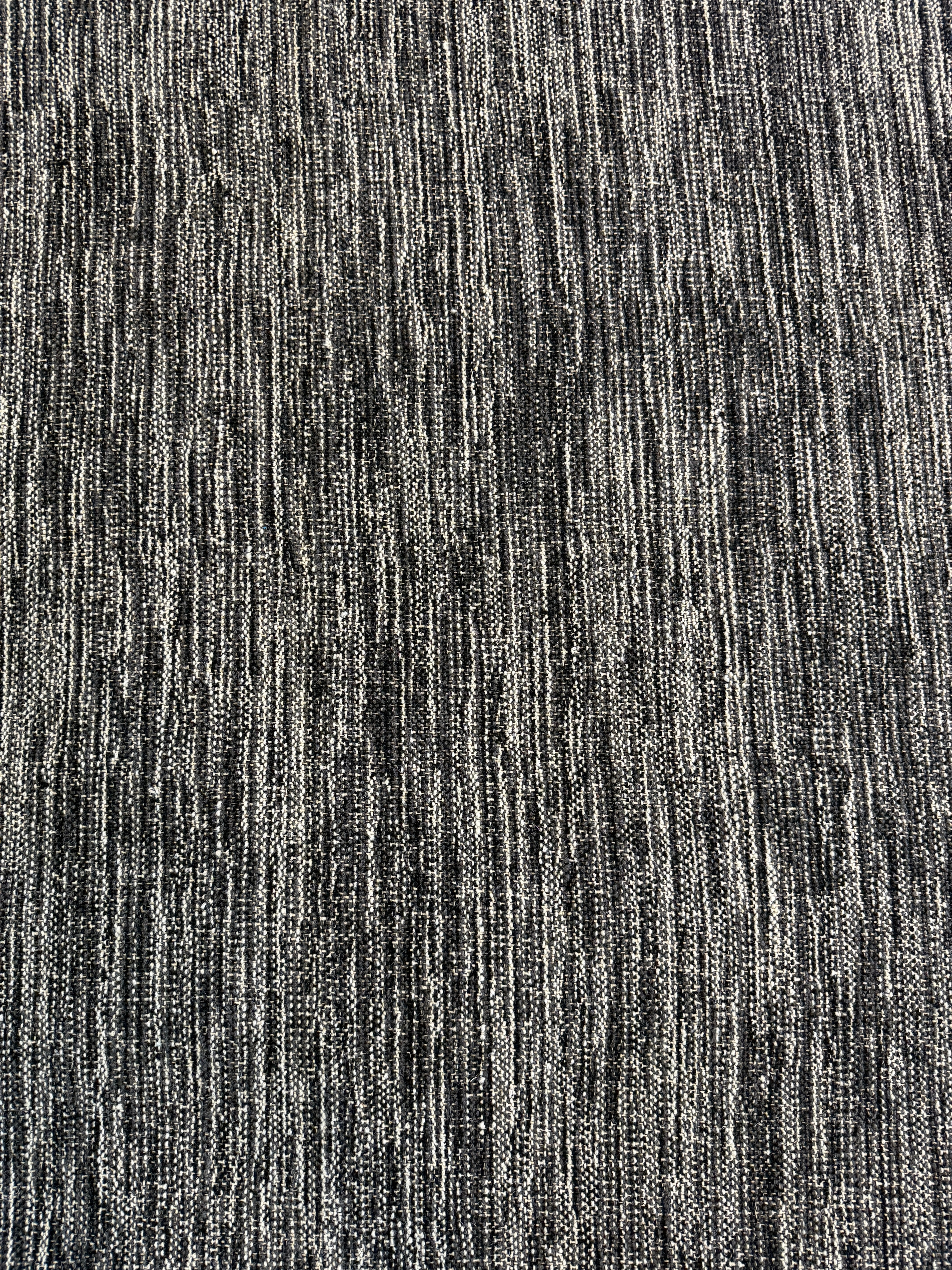 Brian Cunningham 9x12 Handwoven Durrie Textured Black and Charcoal