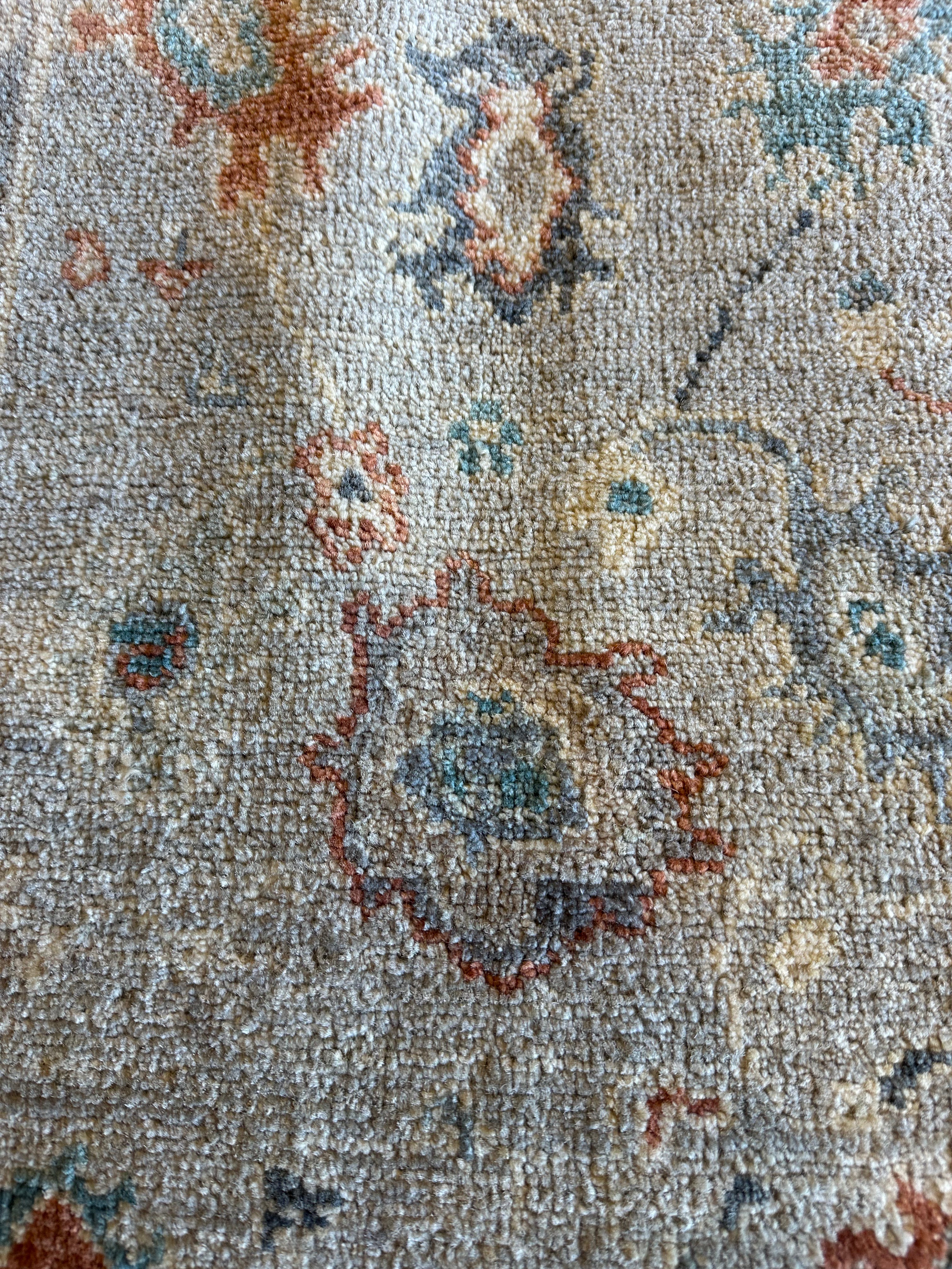 Annabeth Gish 2x3.10 Blue Afghani Whitewashed Oushak