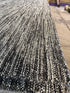 Brian Cunningham 9x12 Handwoven Durrie Textured Black and Charcoal