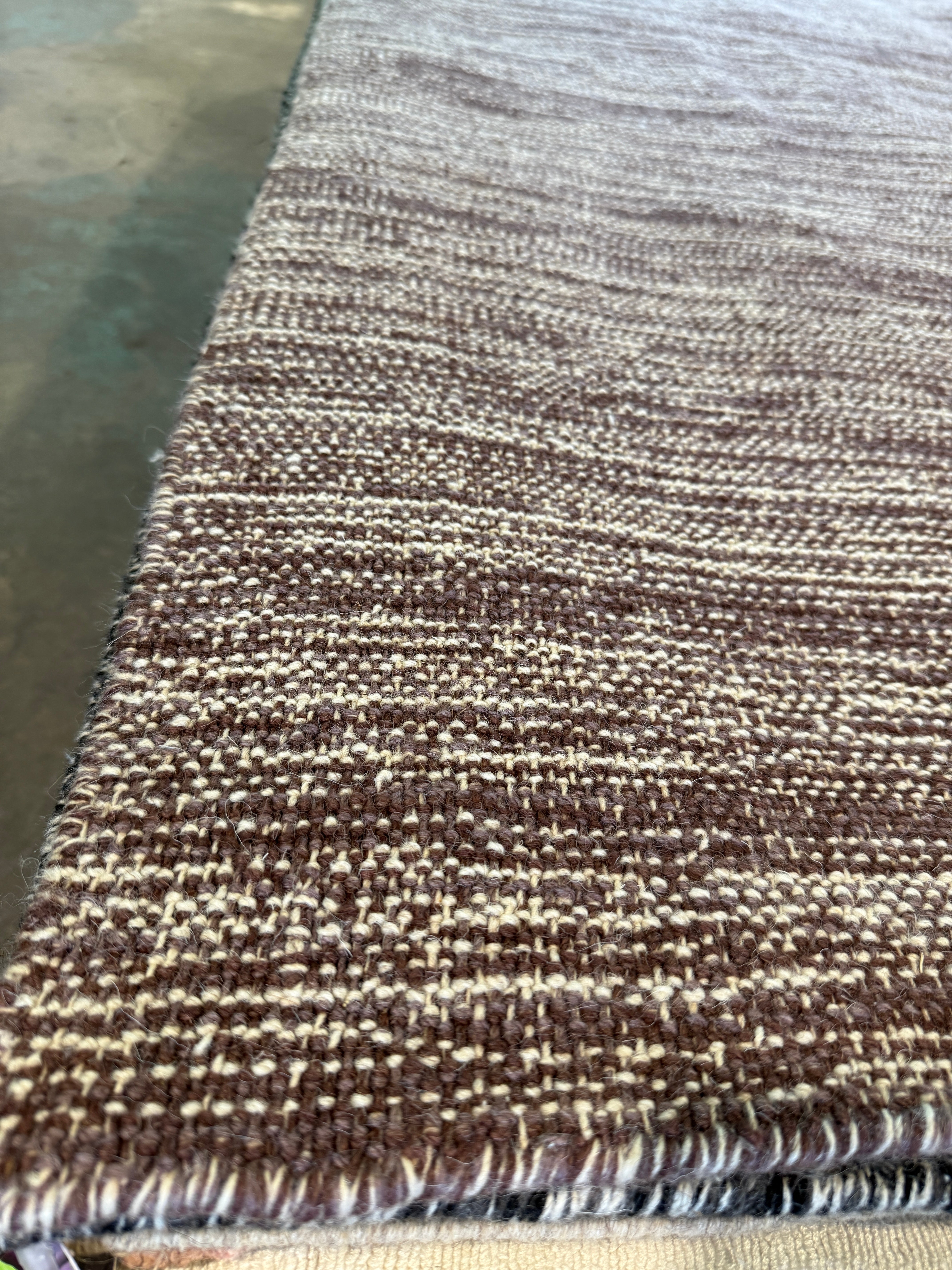 Tito Ortiz 9x12 Hand-Woven Durrie Textured Brown