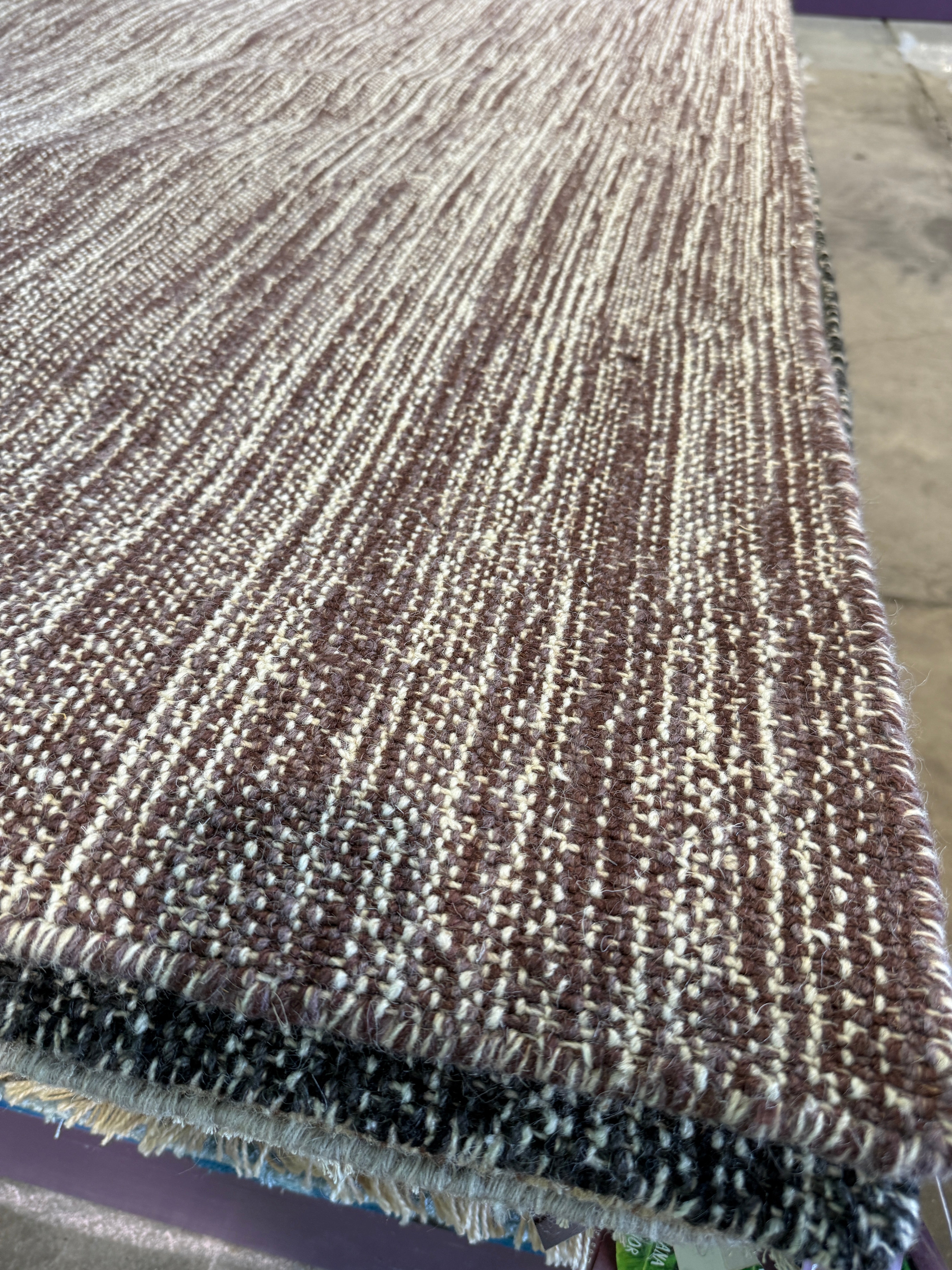 Tito Ortiz 9x12 Hand-Woven Durrie Textured Brown