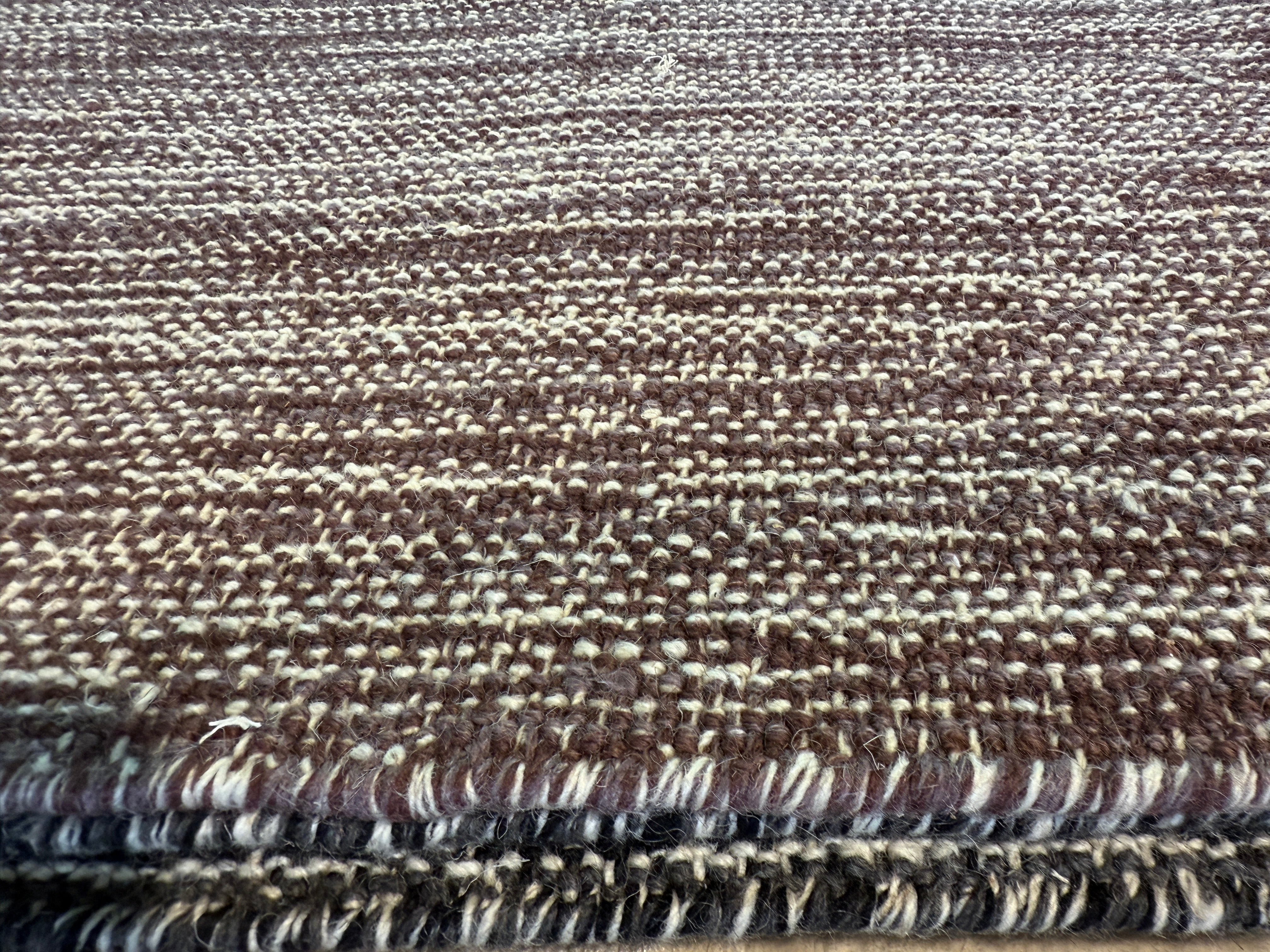 Tito Ortiz 9x12 Hand-Woven Durrie Textured Brown