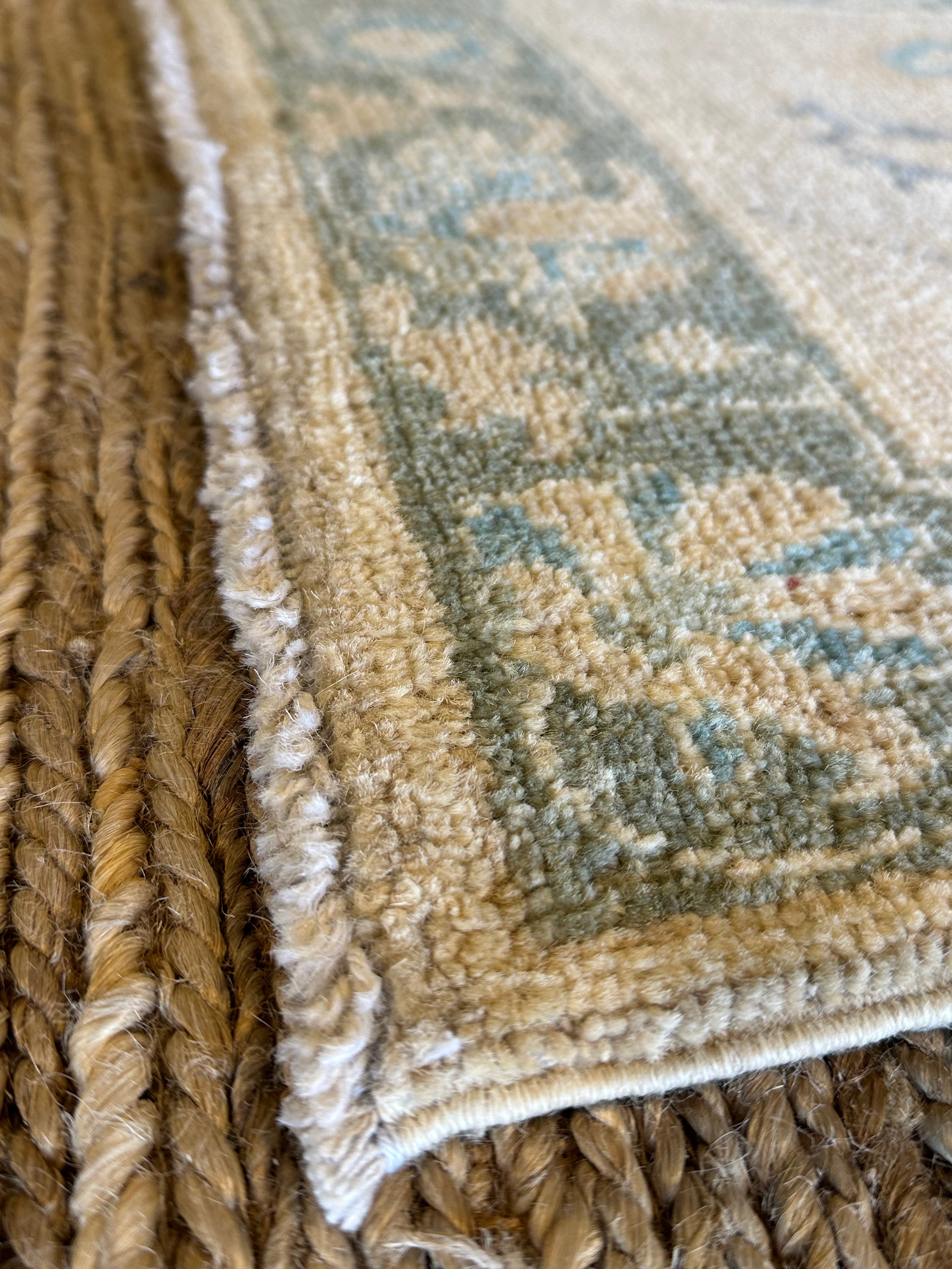 Hannah Love Lanier 2x3 Green Afghani Whitewashed Oushak