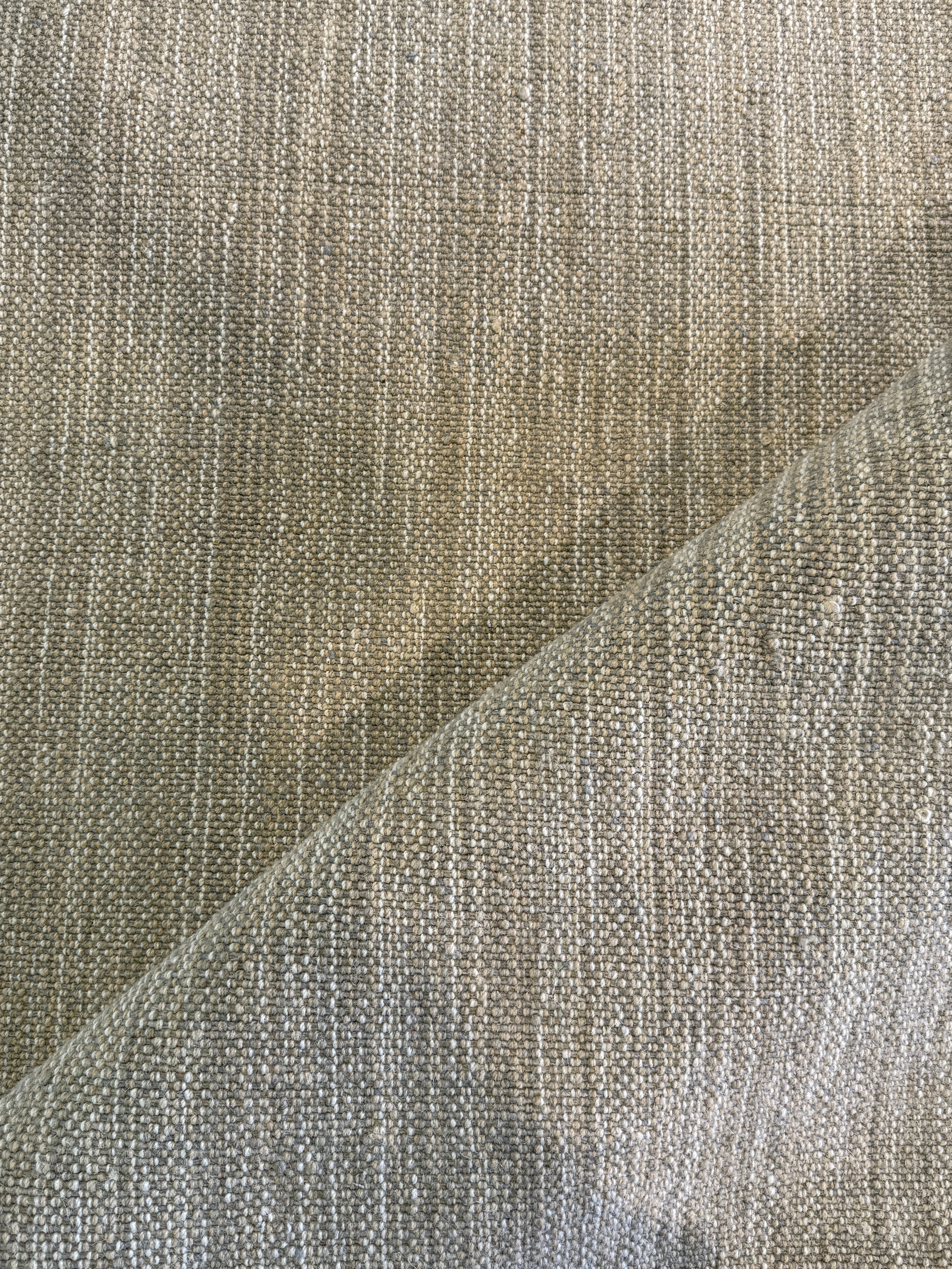 Michael King 9x12 Handwoven Durrie Textured Beige