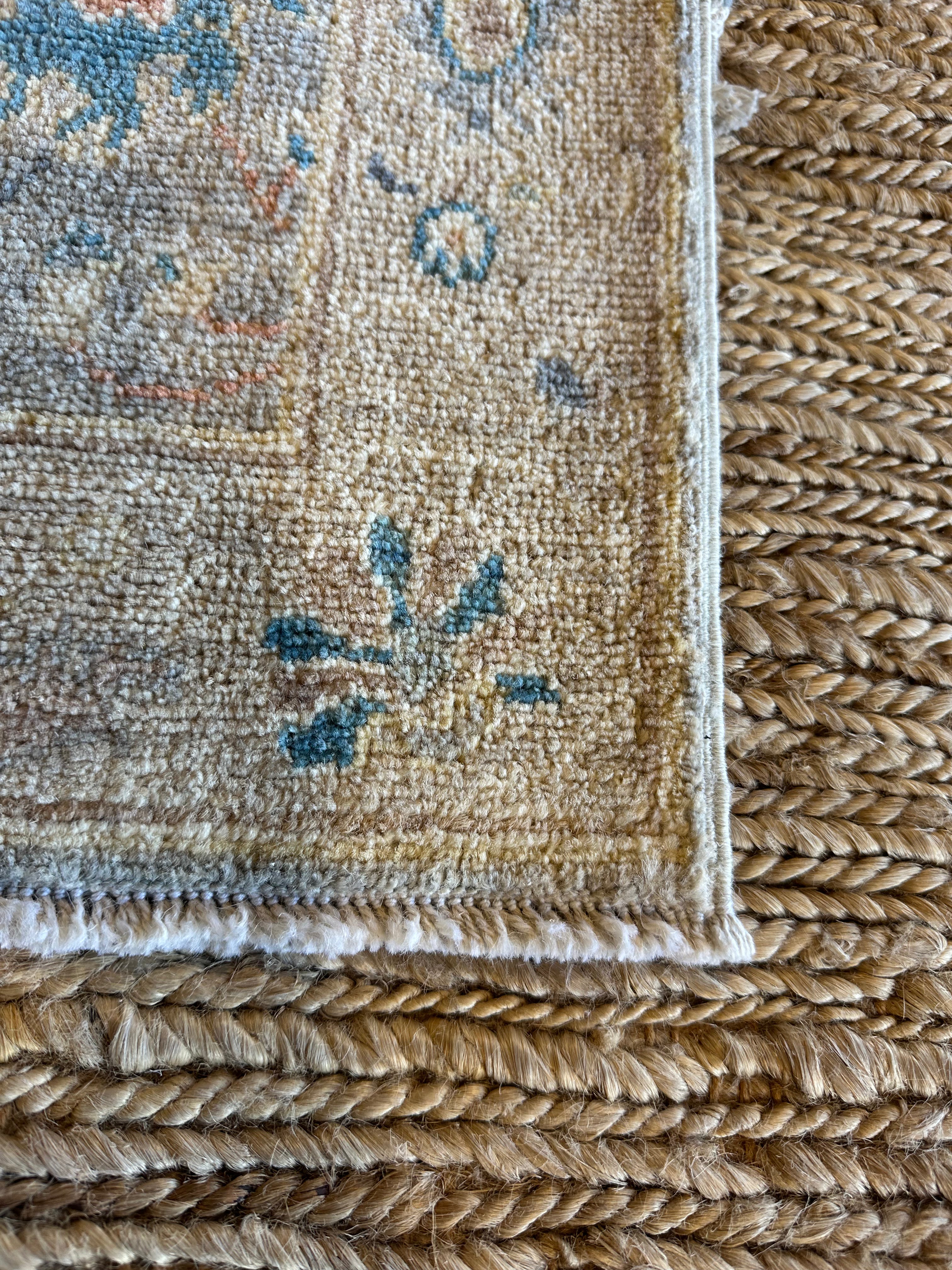 Denise Westfield 2x2.11 Blue Afghani Whitewashed Oushak
