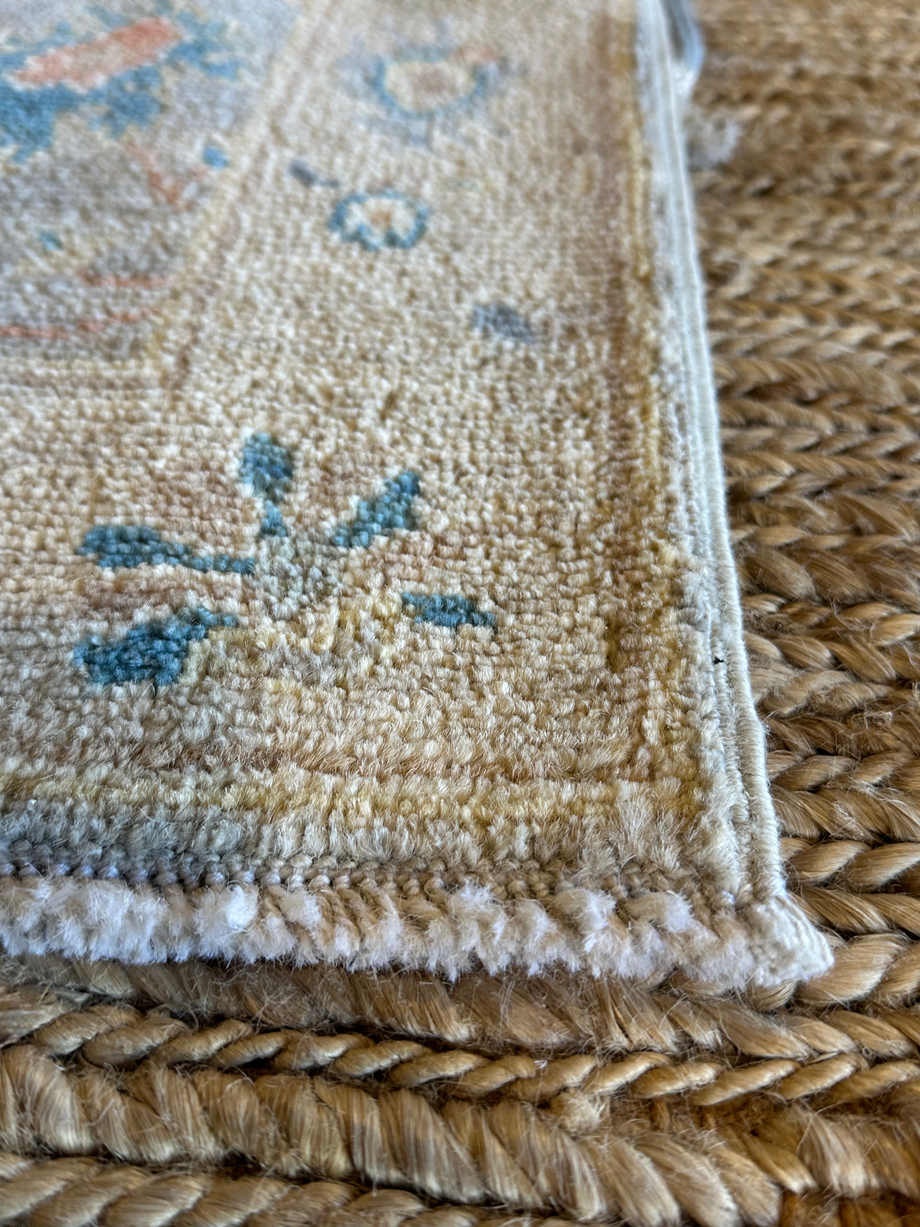 Denise Westfield 2x2.11 Blue Afghani Whitewashed Oushak
