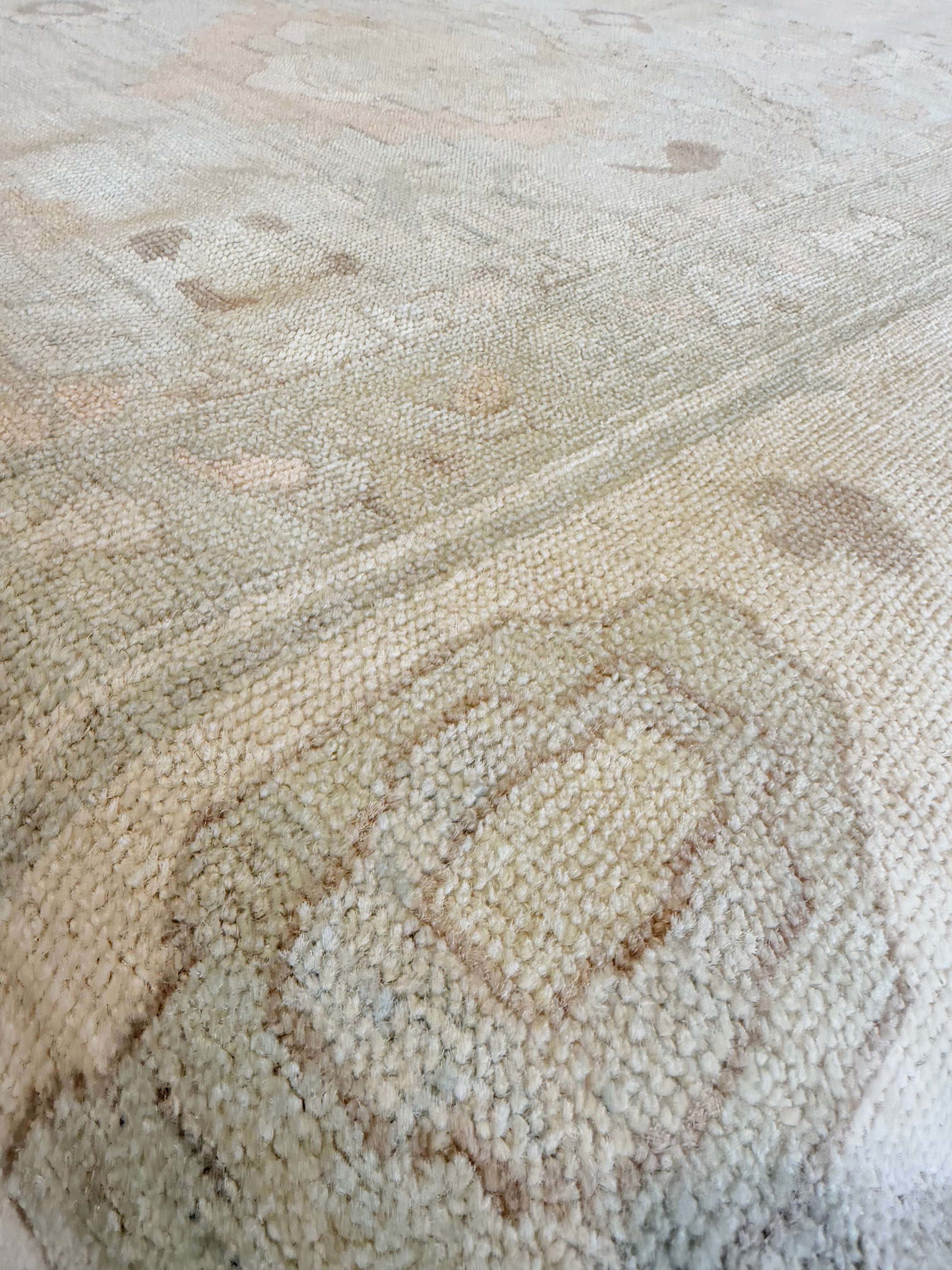 Madeleine Cox 12.2x17.8 Blue Afghani Whitewashed Oushak