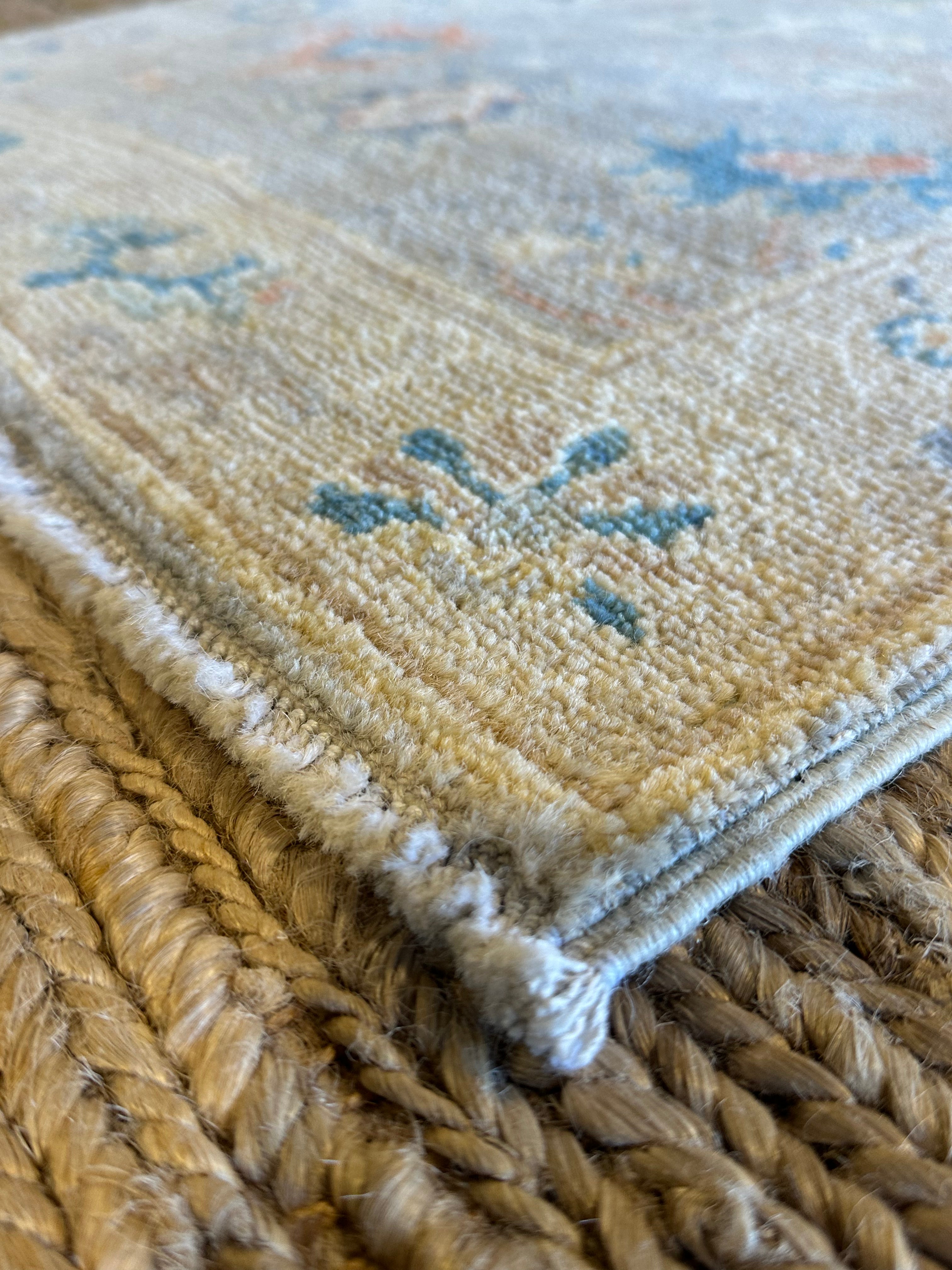 Denise Westfield 2x2.11 Blue Afghani Whitewashed Oushak