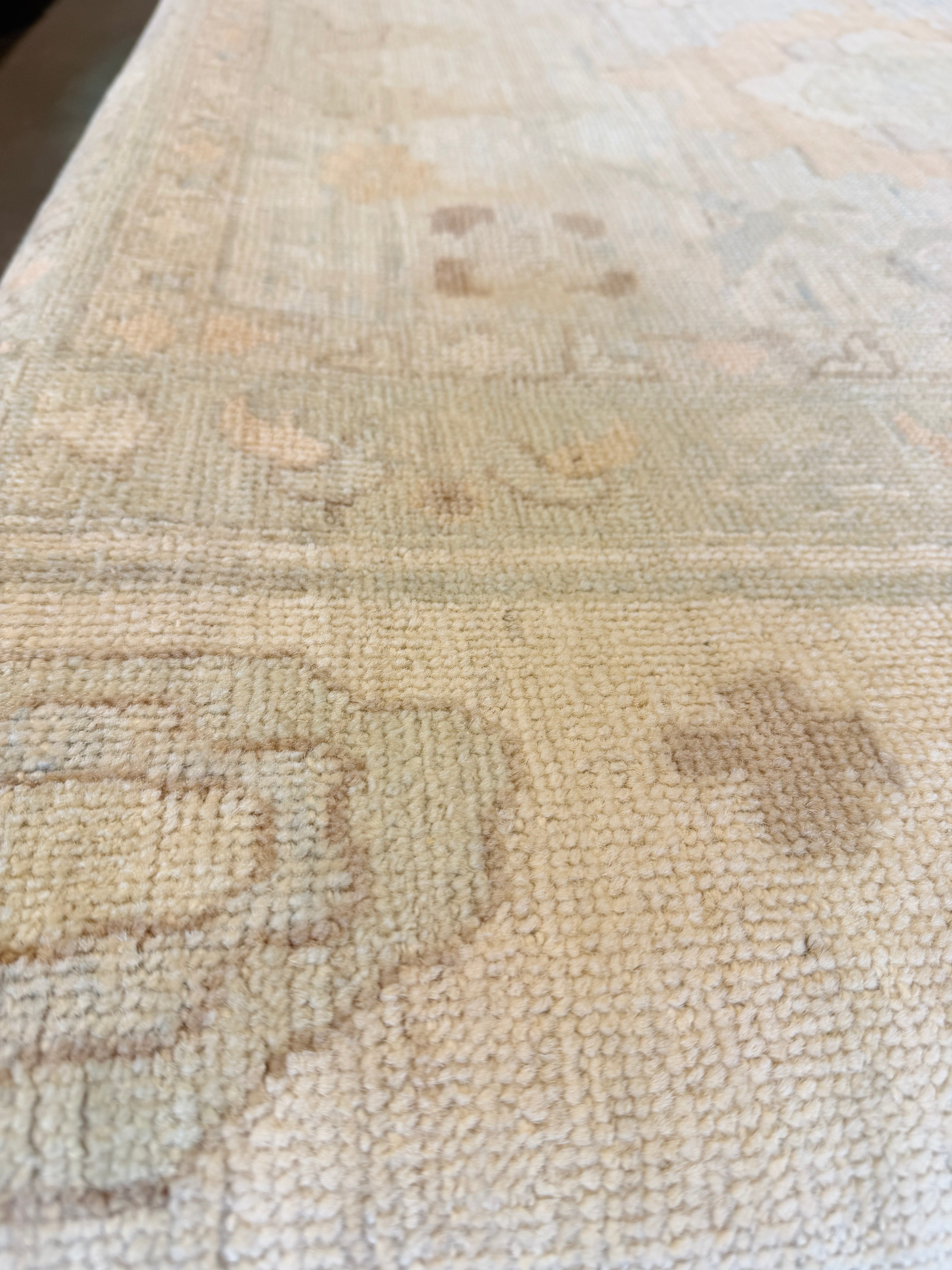 Madeleine Cox 12.2x17.8 Blue Afghani Whitewashed Oushak