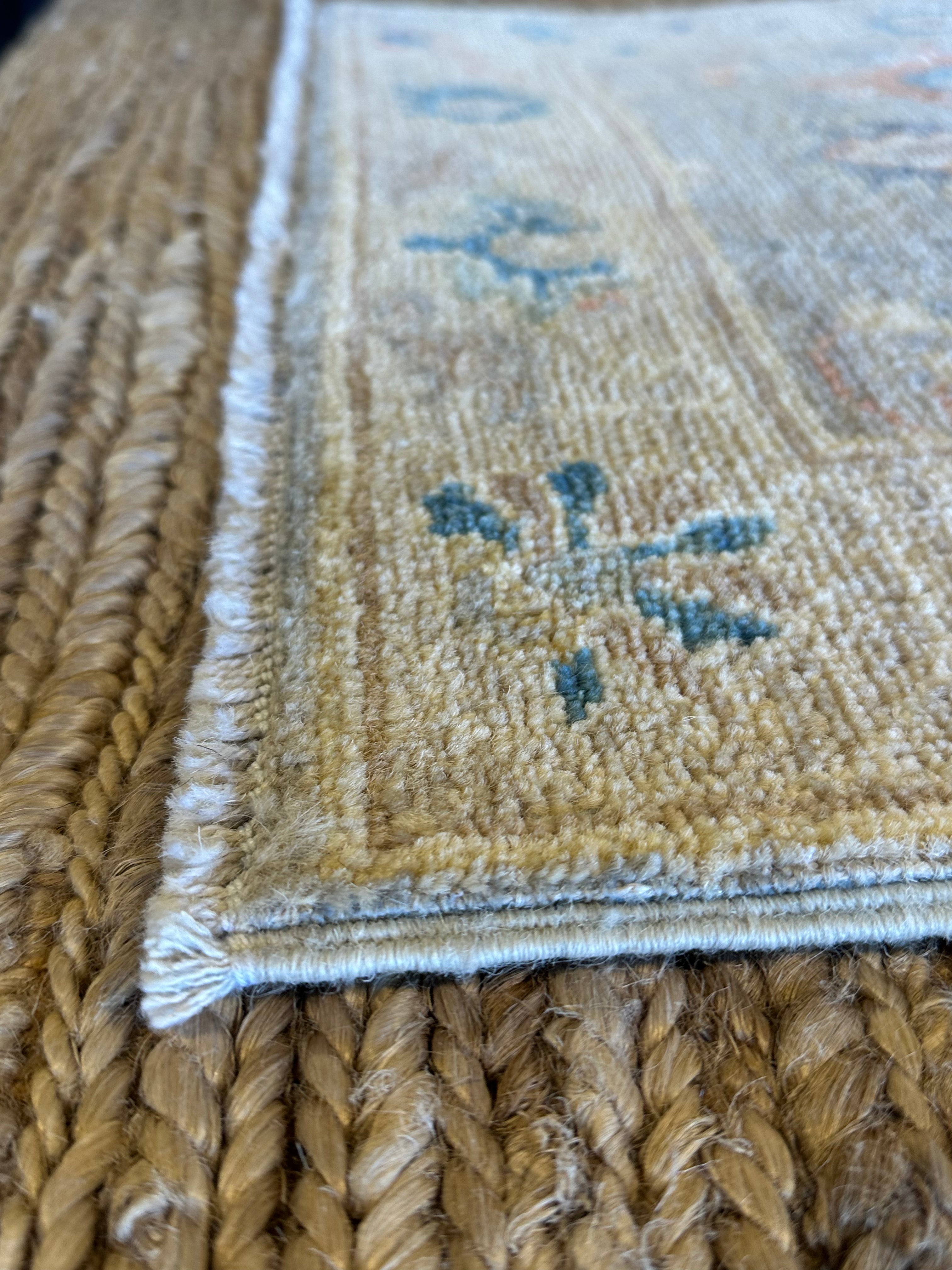 Denise Westfield 2x2.11 Blue Afghani Whitewashed Oushak