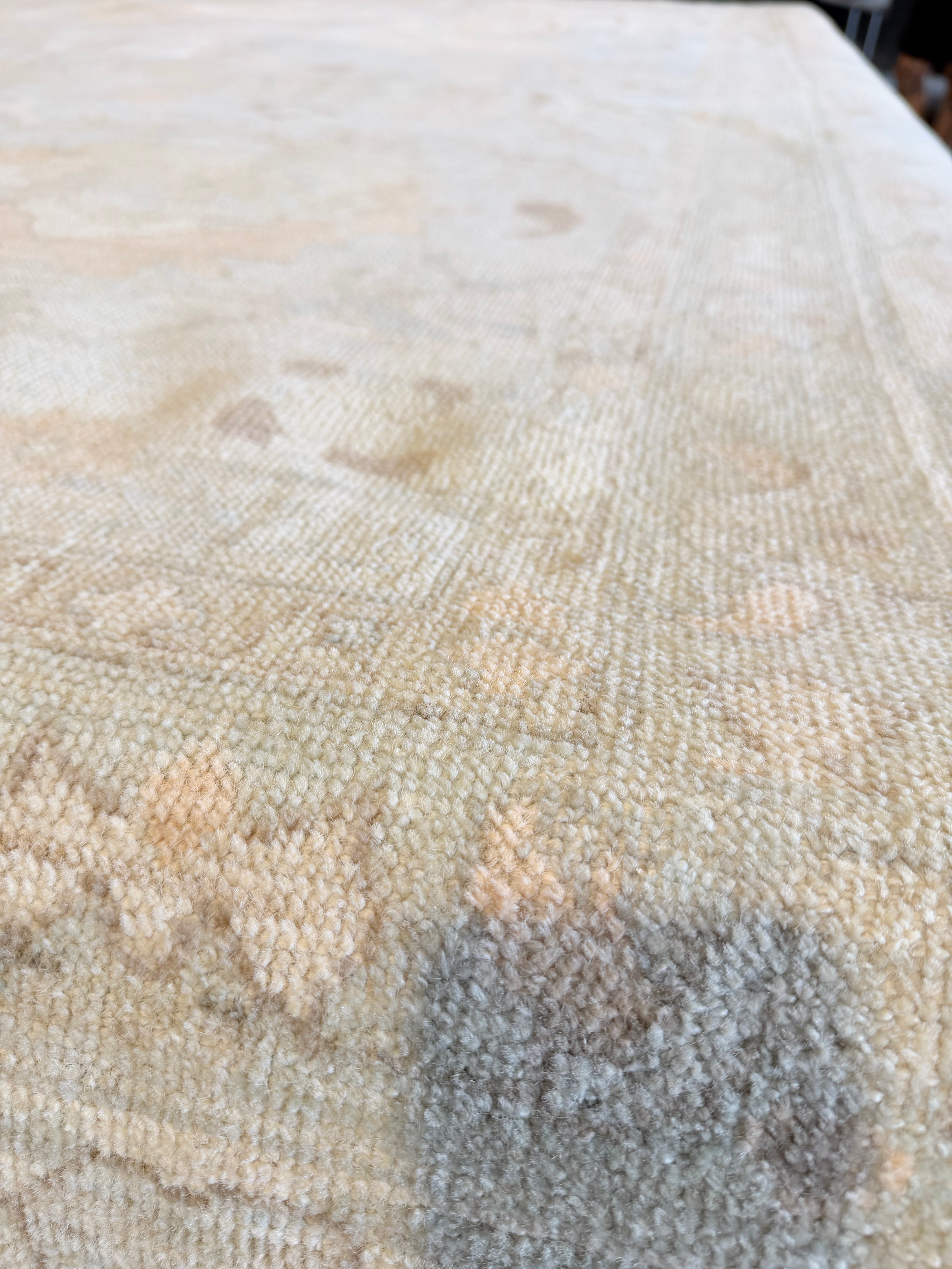 Madeleine Cox 12.2x17.8 Blue Afghani Whitewashed Oushak