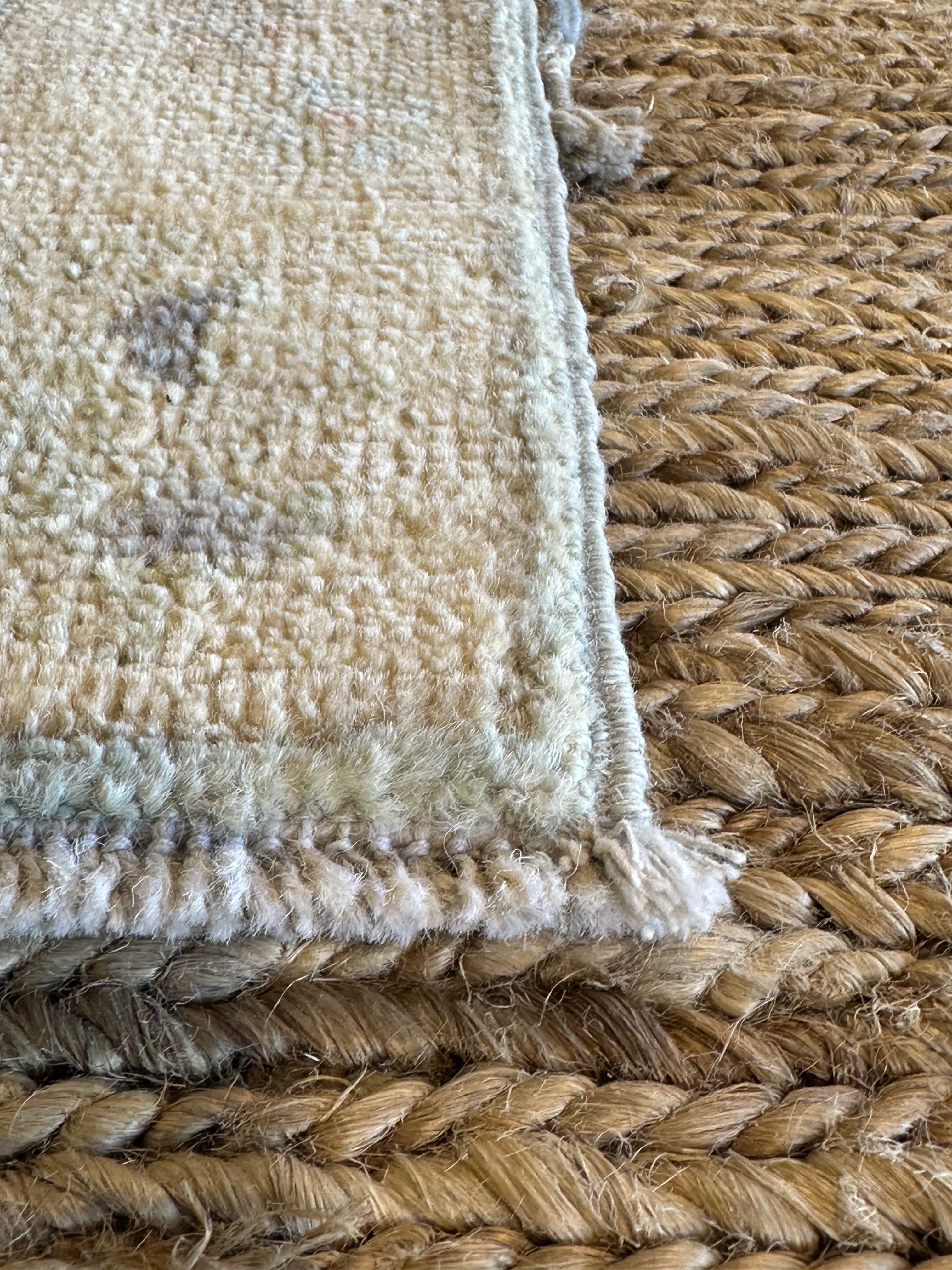 Angelina Boris 2x3 Blue Afghani Whitewashed Oushak