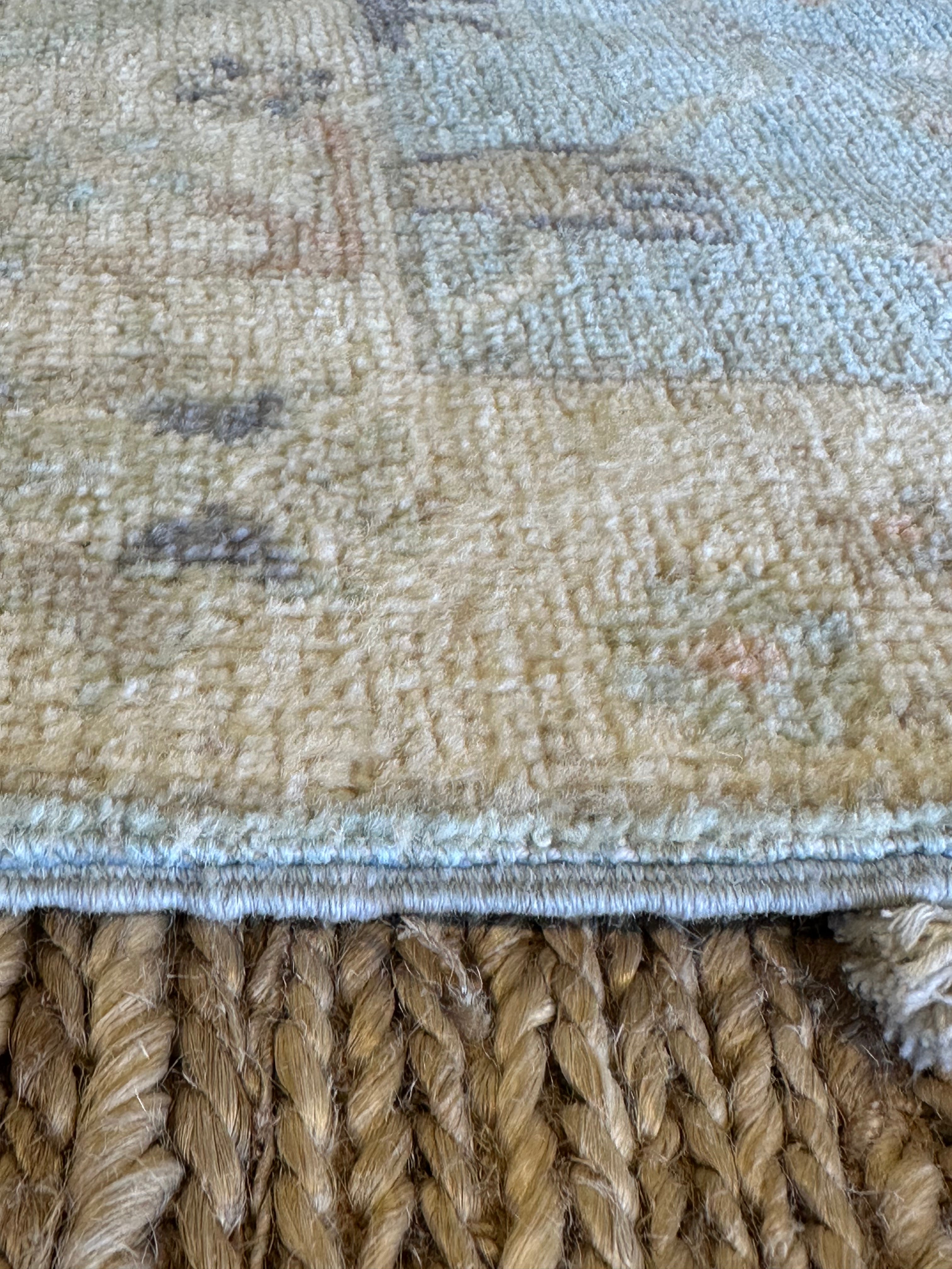 Angelina Boris 2x3 Blue Afghani Whitewashed Oushak