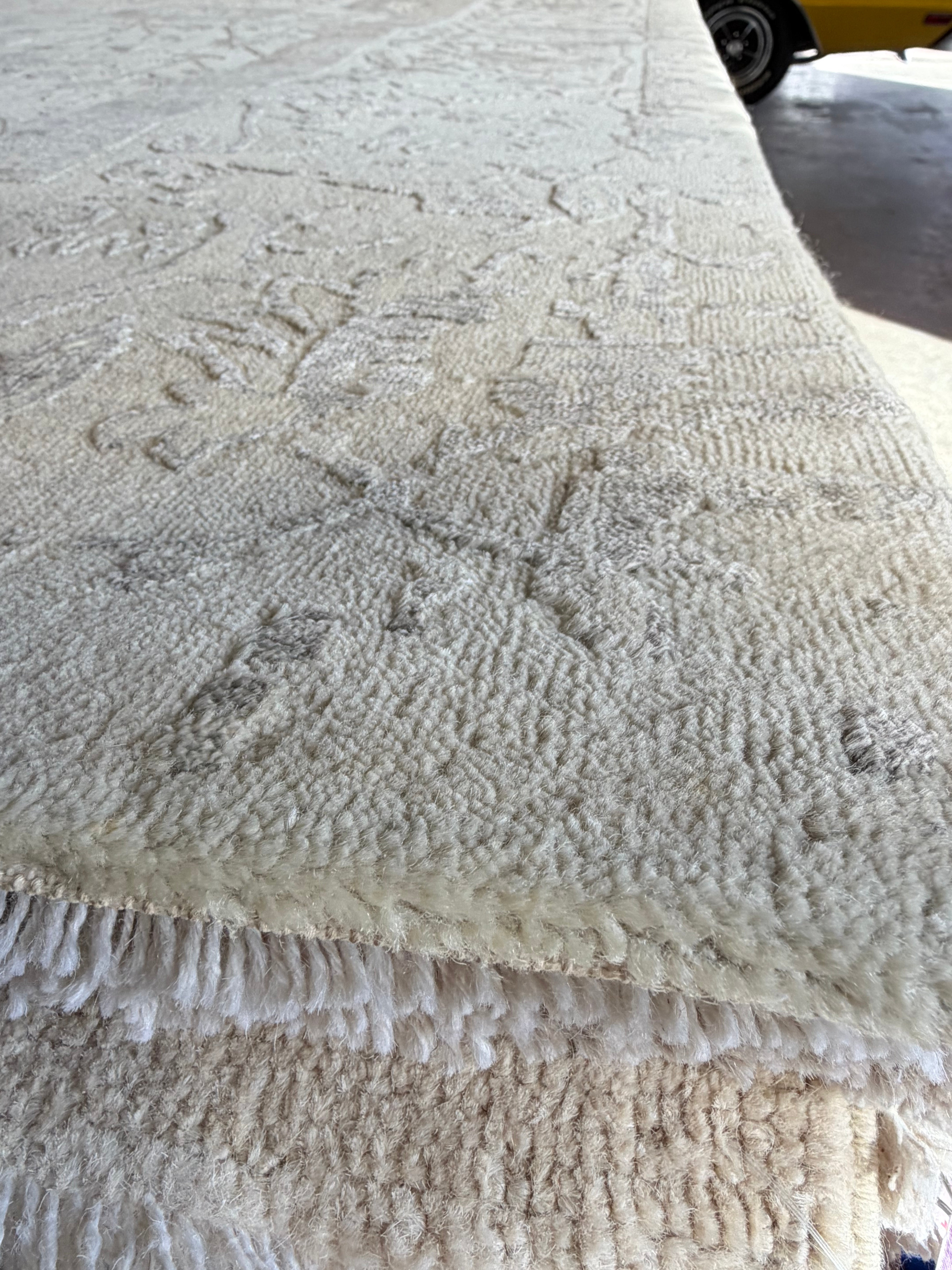 Alexandra 10x14 Grey Hand-Knotted Oushak